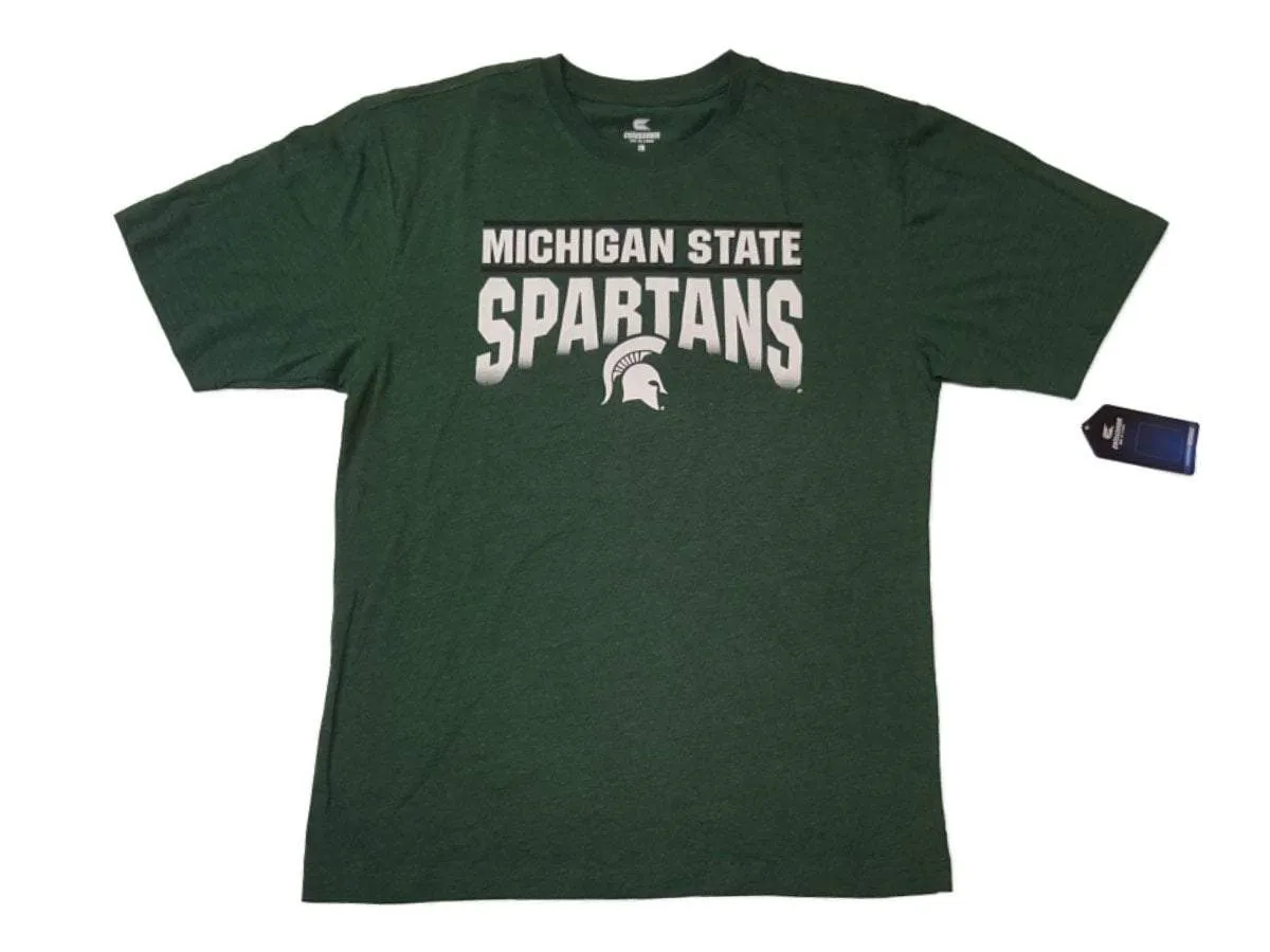 Michigan State Spartans Colosseum Green Short Sleeve Crew T-Shirt (L)
