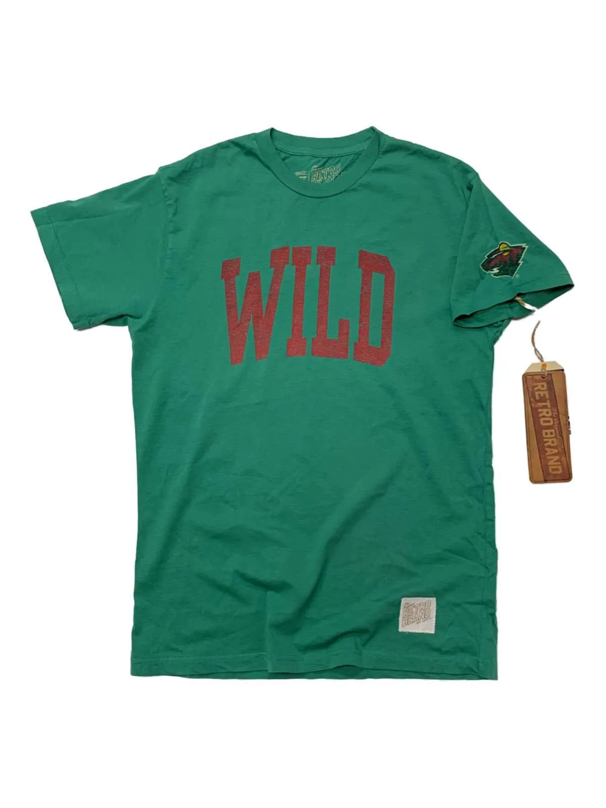Minnesota Wild Retro Brand Green "WILD" Short Sleeve T-Shirt