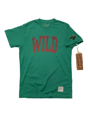 Minnesota Wild Retro Brand Green "WILD" Short Sleeve T-Shirt
