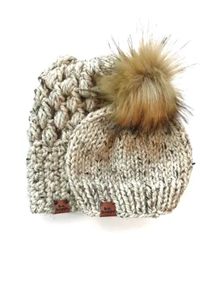 Mommy   Me | Puff Stitch Slouch   Solid | Oatmeal