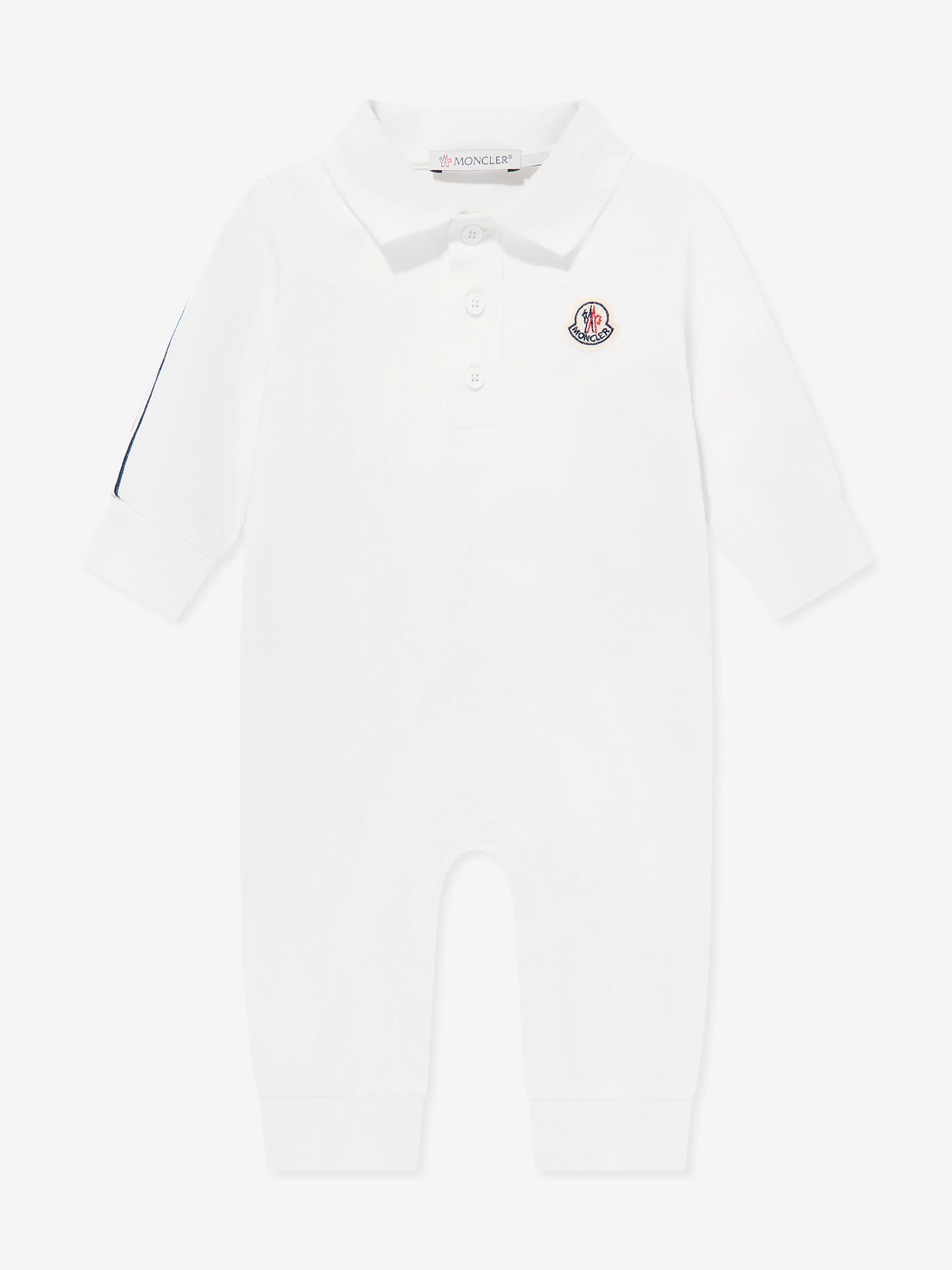 Moncler Enfant Baby Boys Logo Romper in Ivory