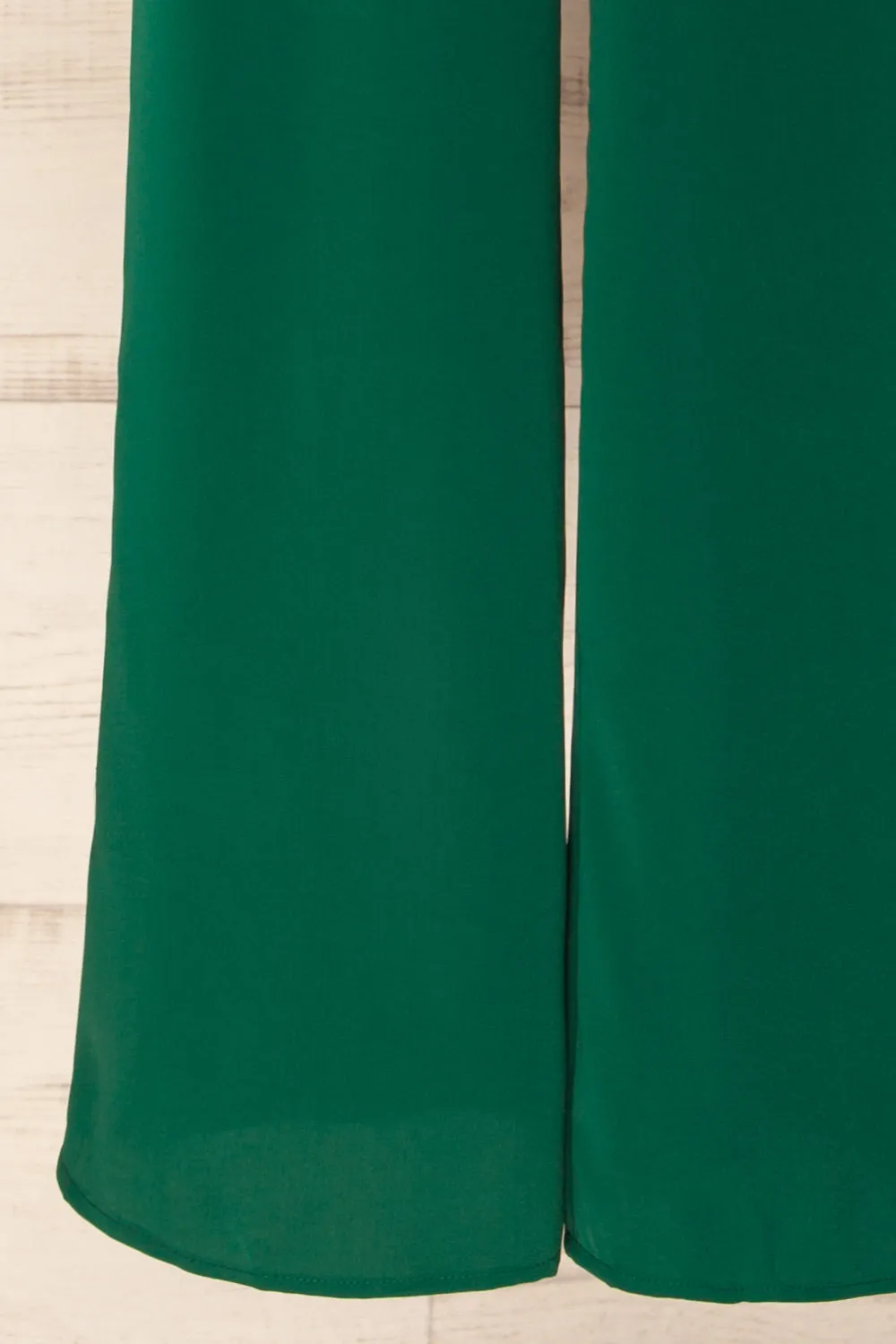 Nantwich Green | Silky Long-Sleeved Jumpsuit