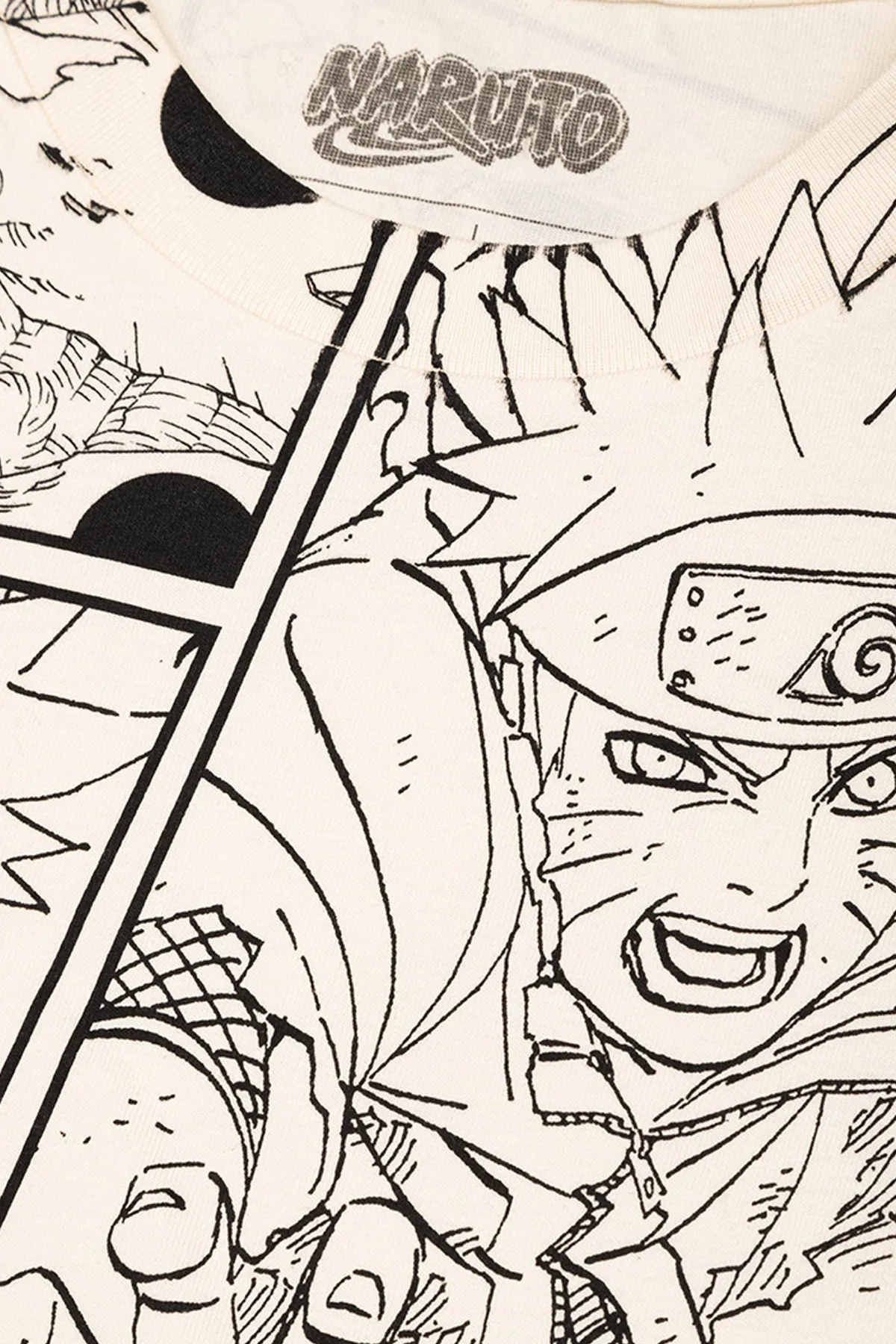 Naruto Manga Panel AOP Tee - Natural