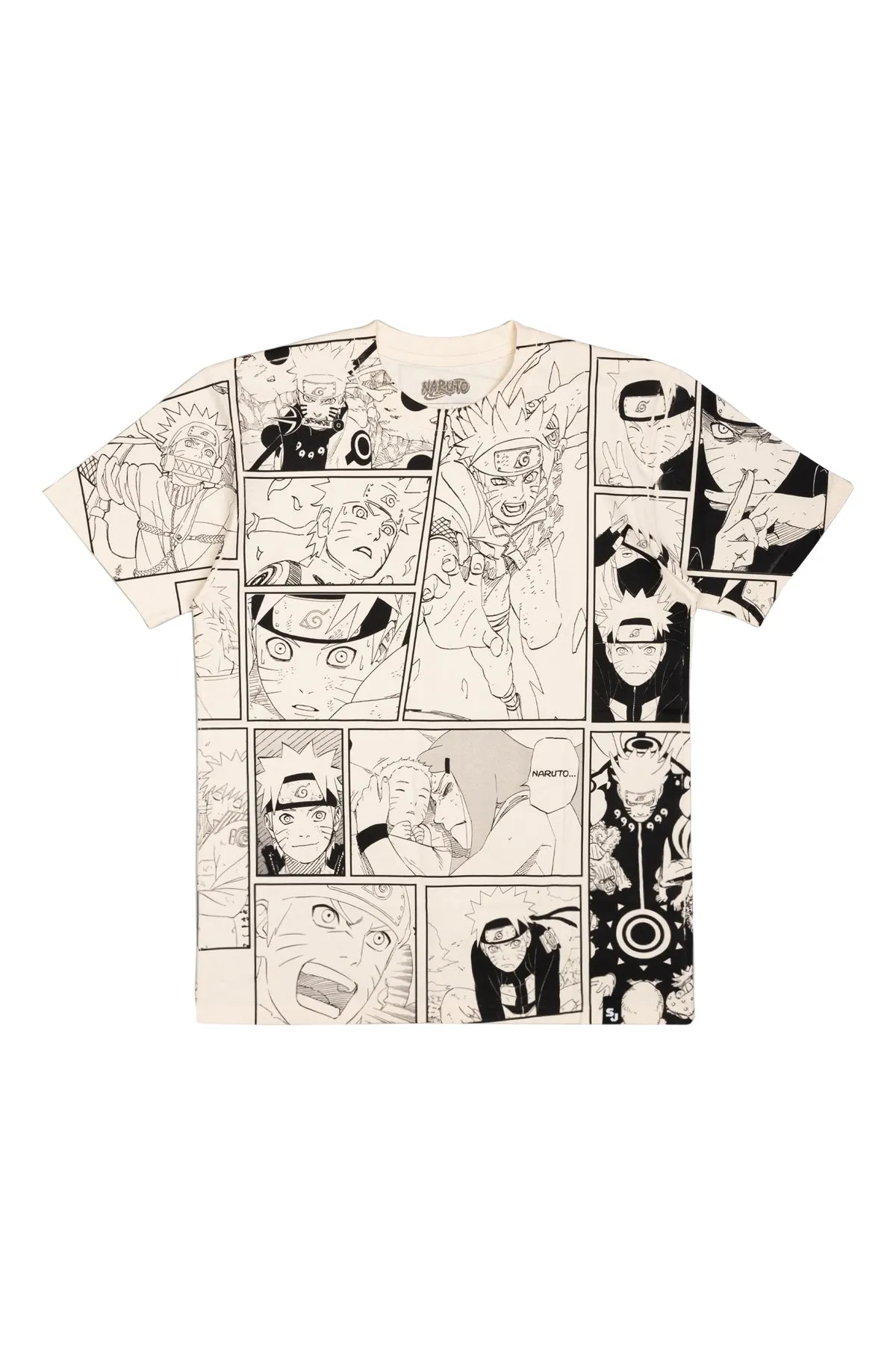 Naruto Manga Panel AOP Tee - Natural