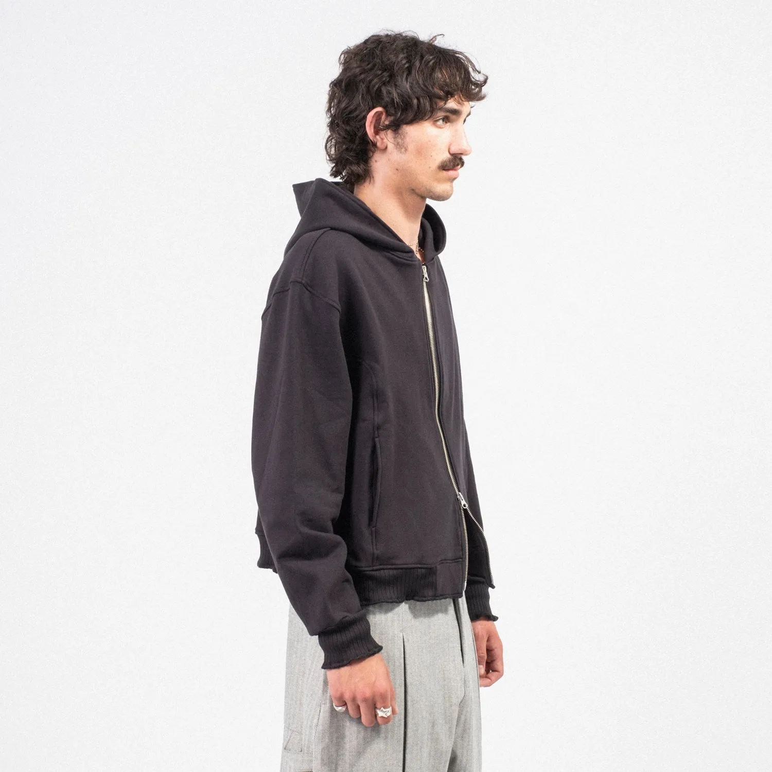 [NICK GEAR] WAVE ZIP PARKA _ BLACK