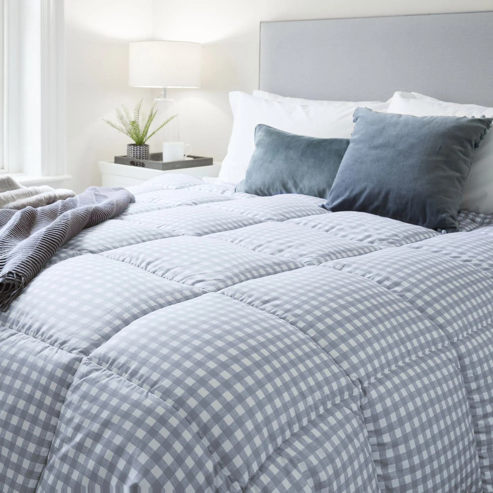 Night Lark® Gingham Print Coverless Duvet