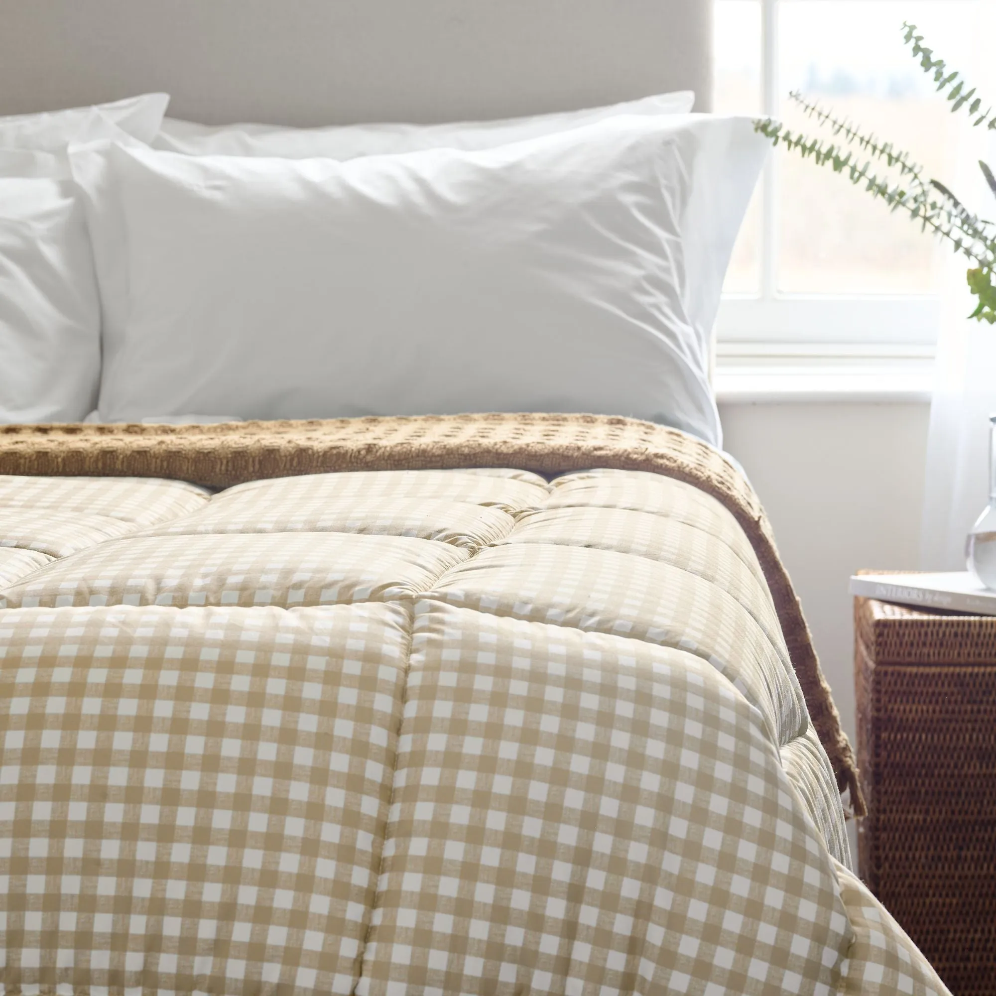 Night Lark® Gingham Print Coverless Duvet