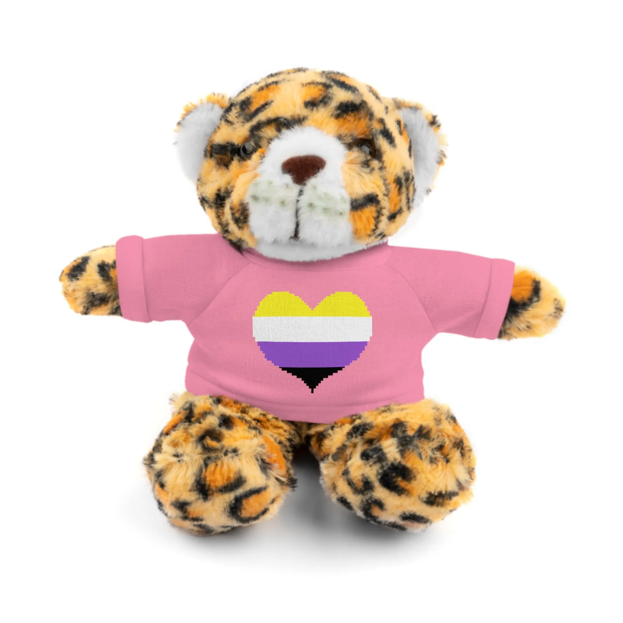 Non-Binary Heart Stuffed Animals