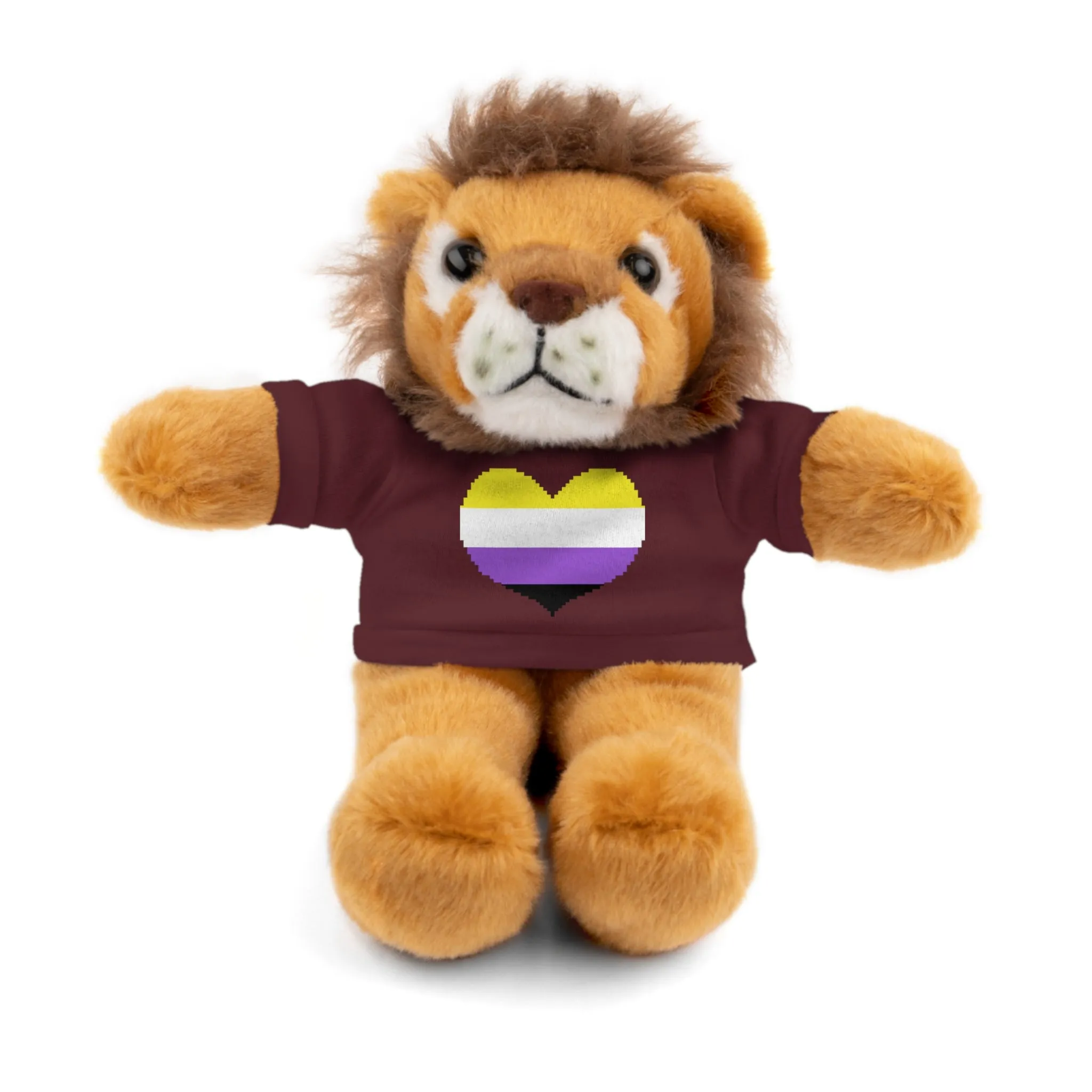 Non-Binary Heart Stuffed Animals