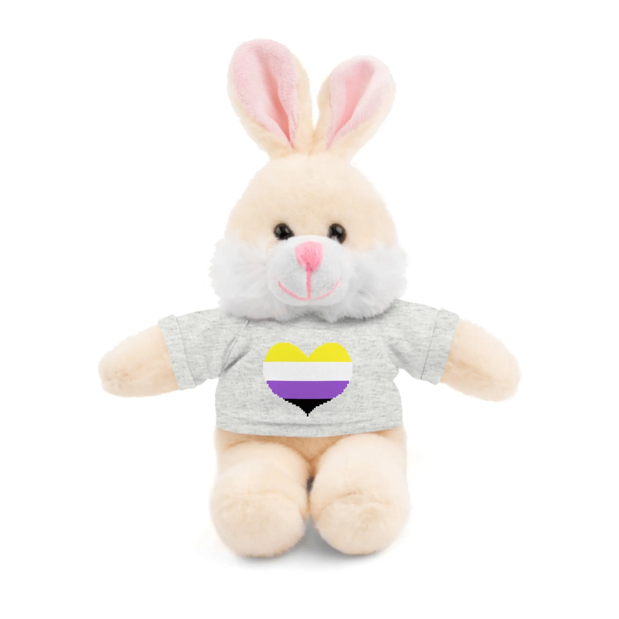 Non-Binary Heart Stuffed Animals