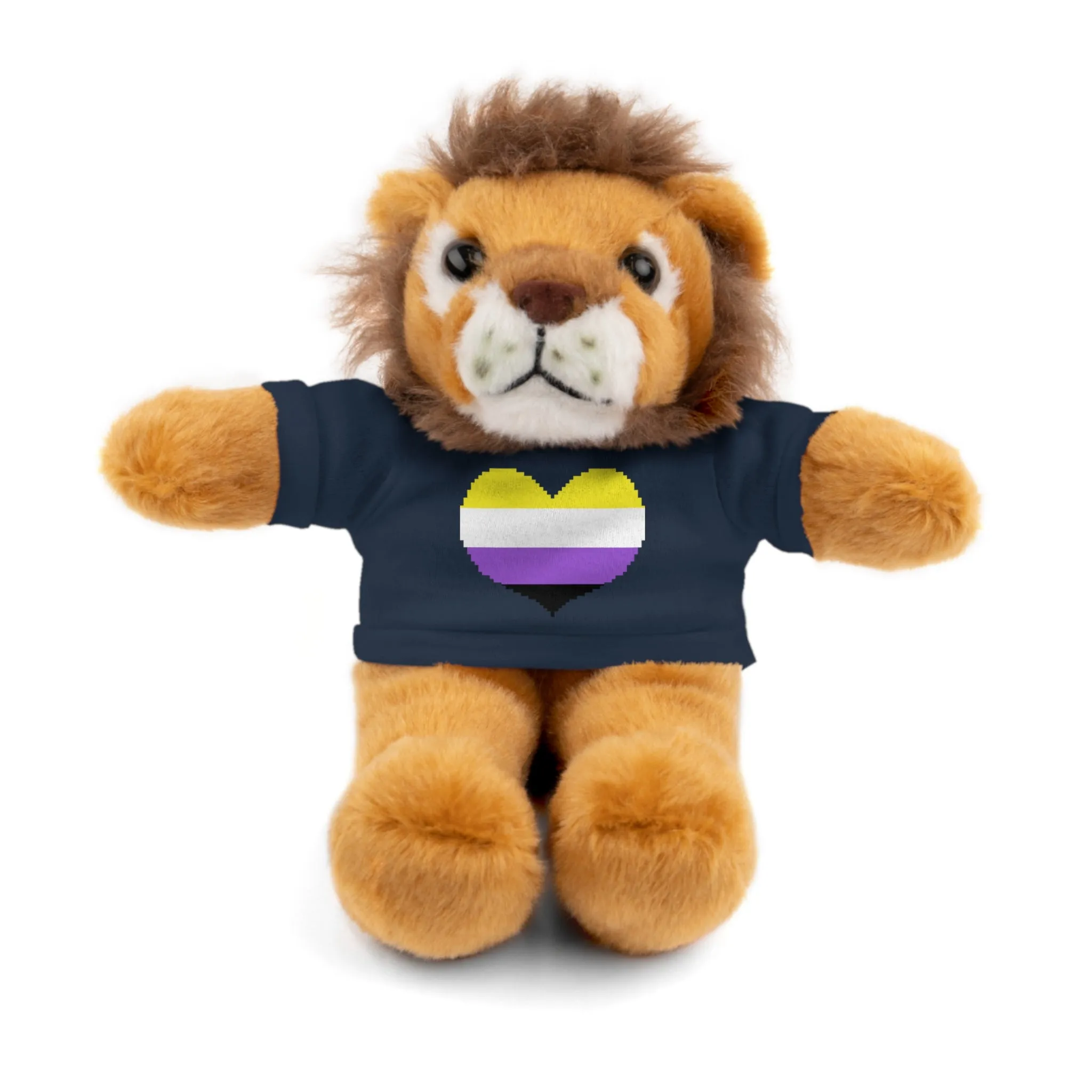 Non-Binary Heart Stuffed Animals