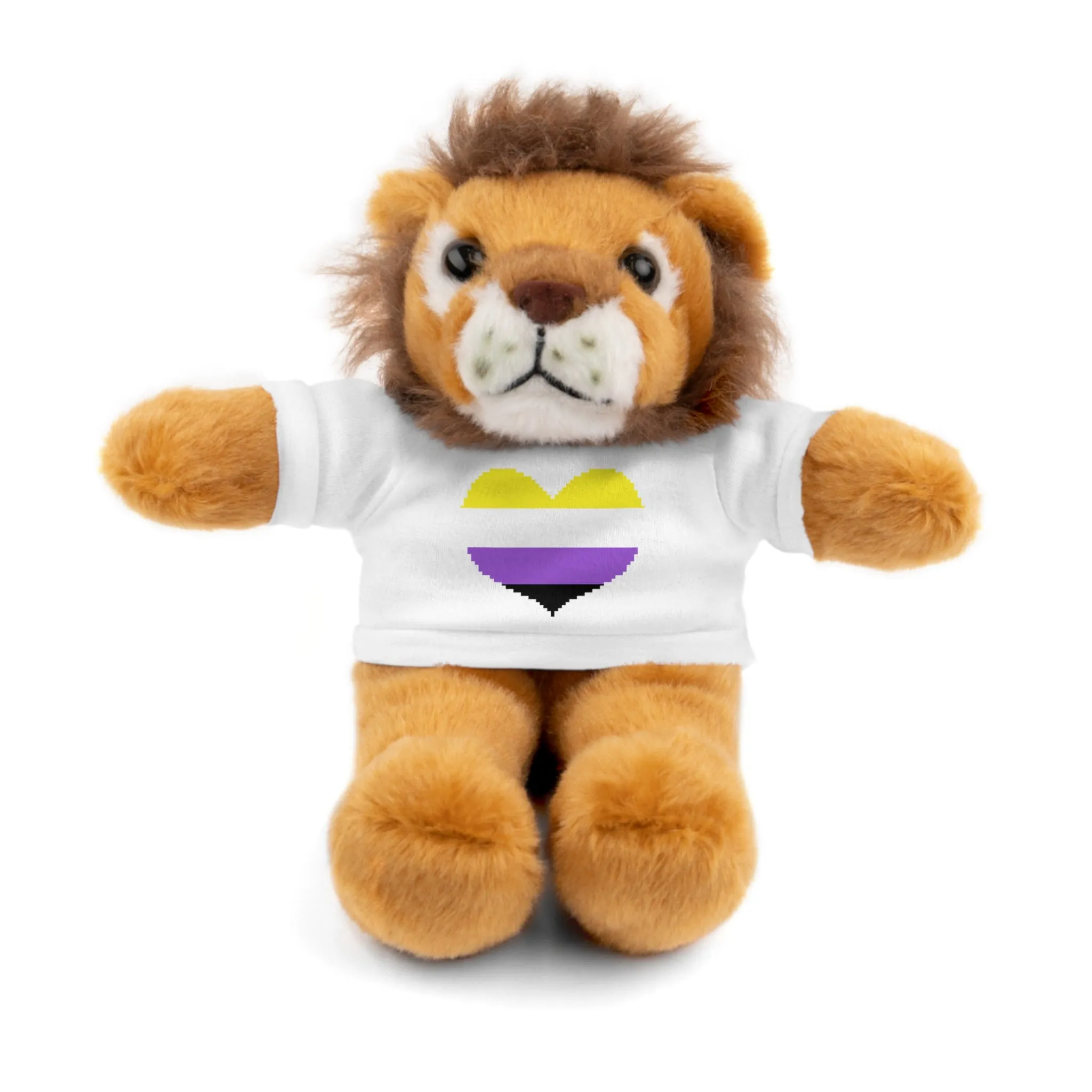 Non-Binary Heart Stuffed Animals