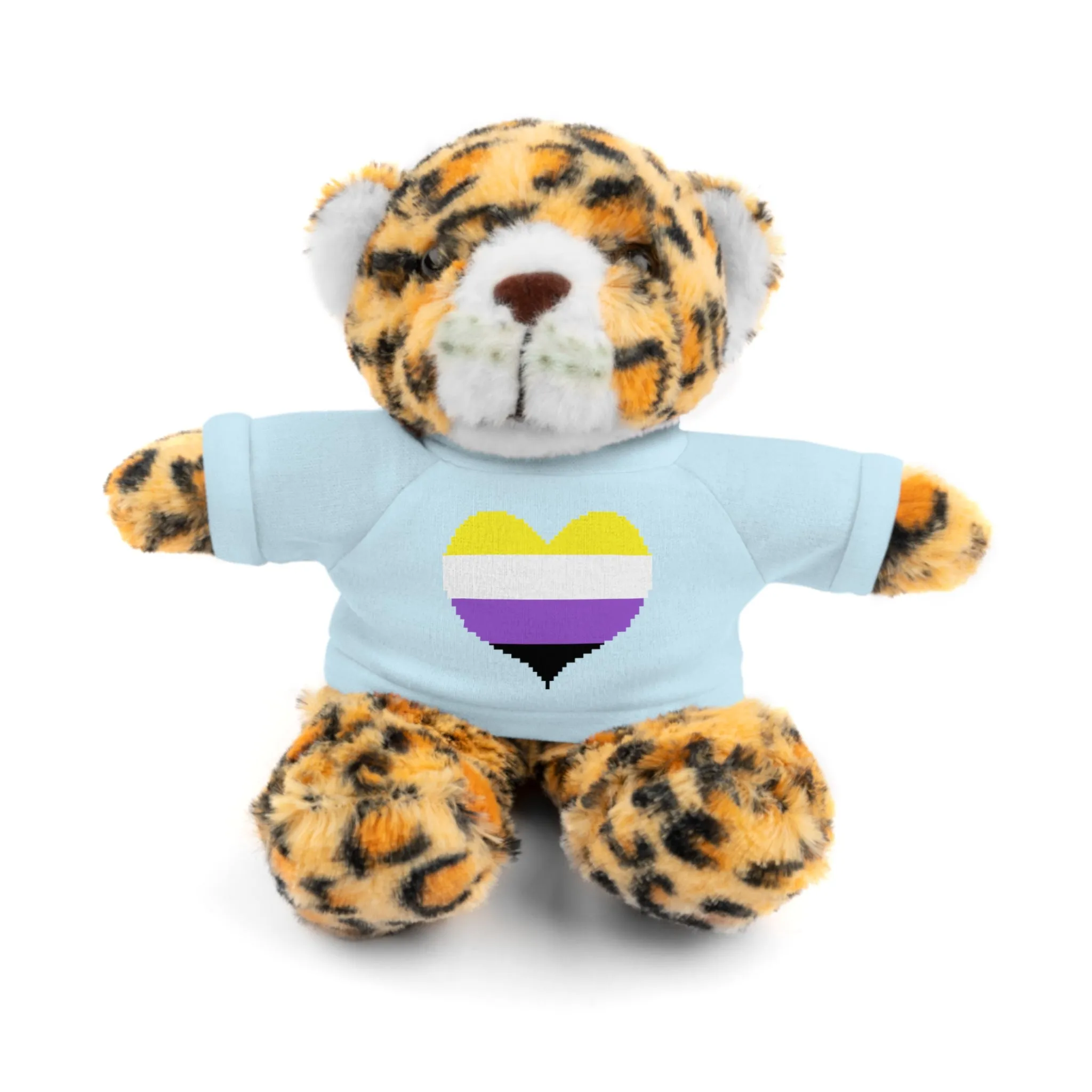 Non-Binary Heart Stuffed Animals