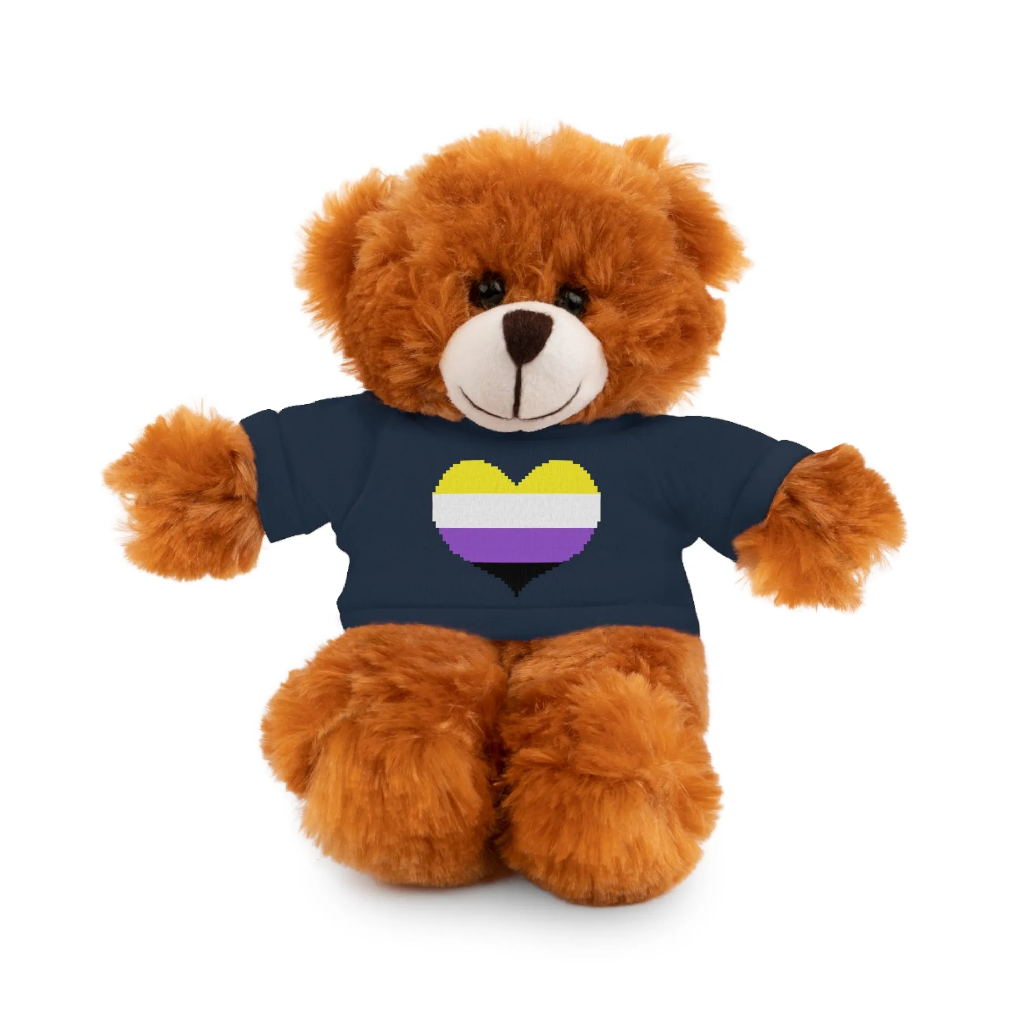 Non-Binary Heart Stuffed Animals