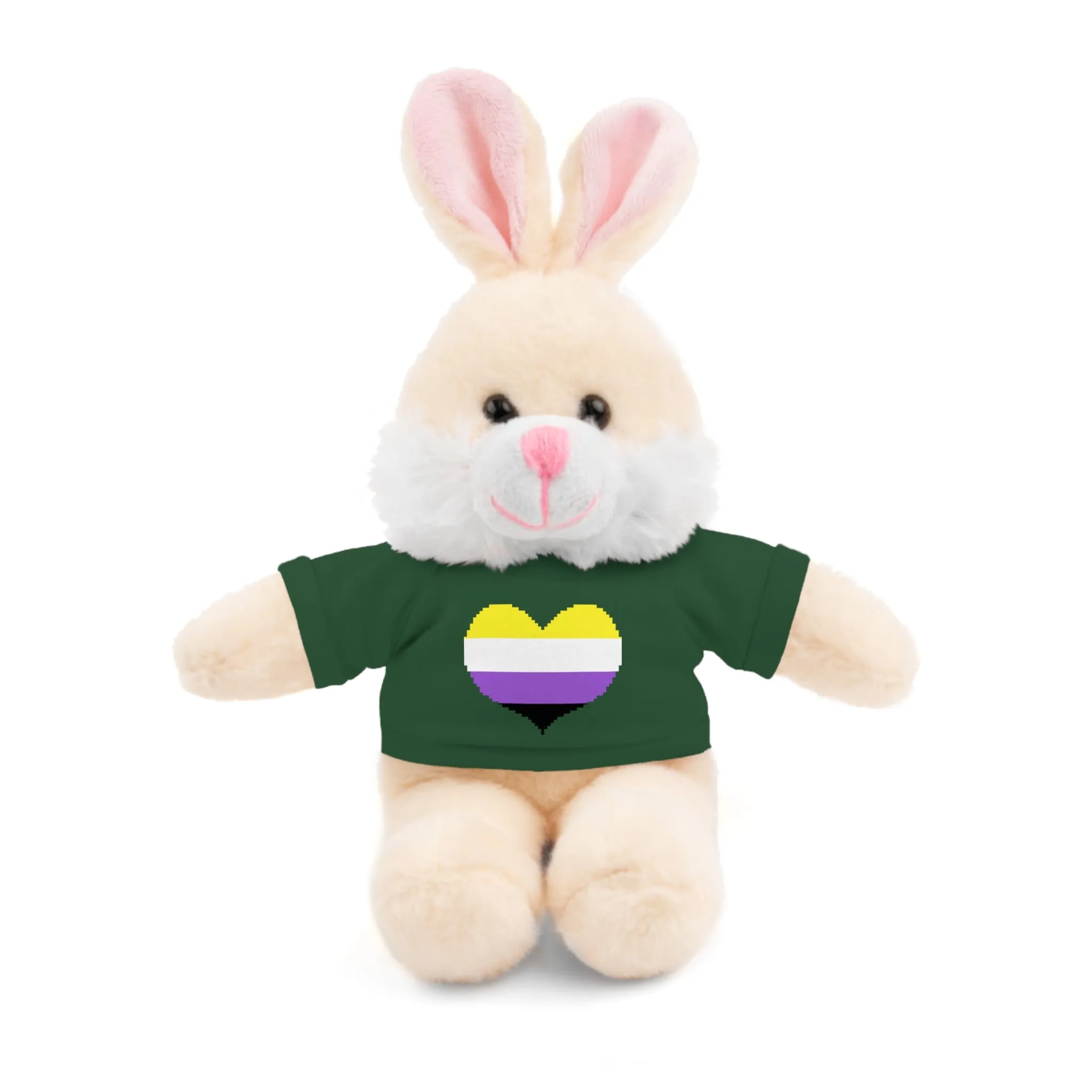 Non-Binary Heart Stuffed Animals