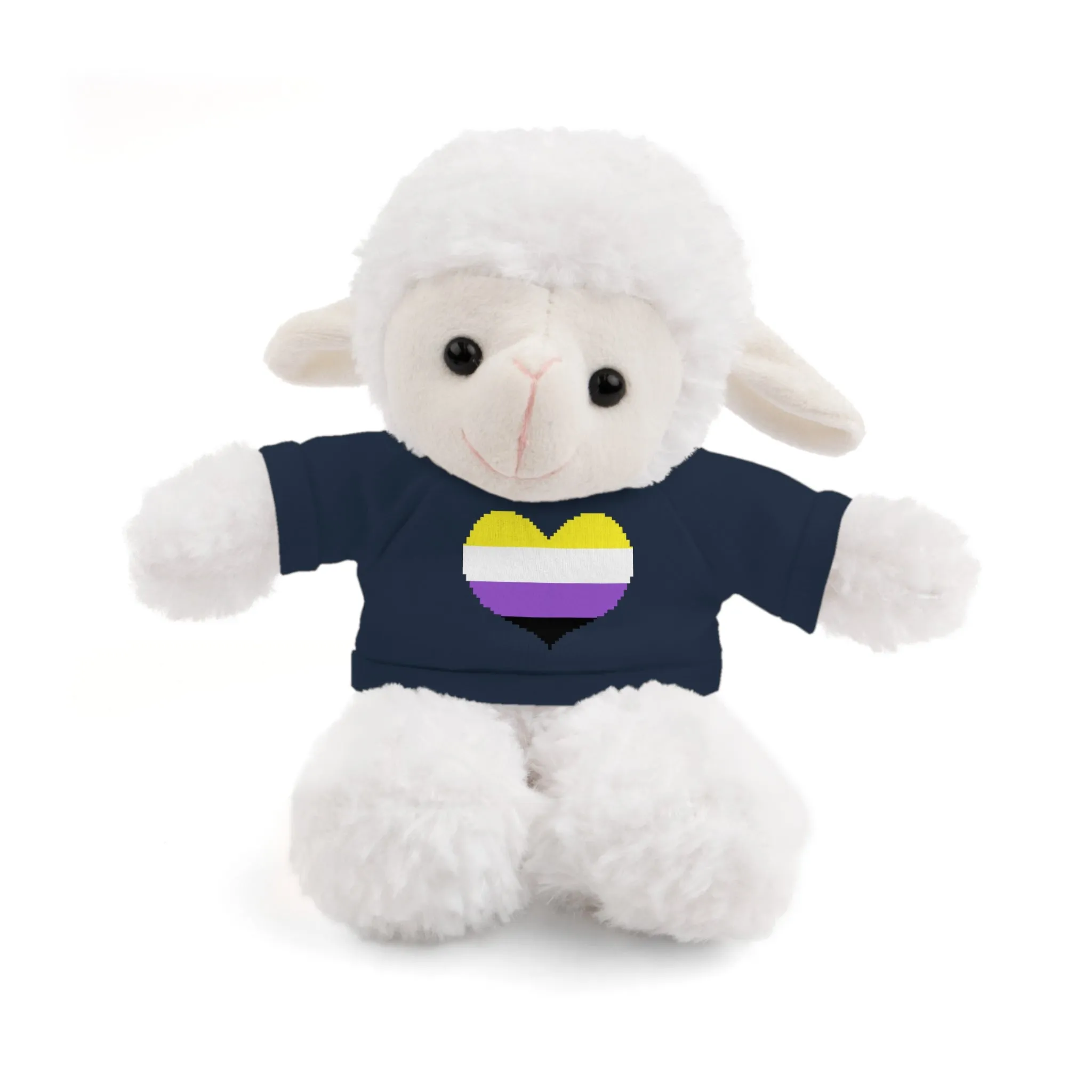 Non-Binary Heart Stuffed Animals