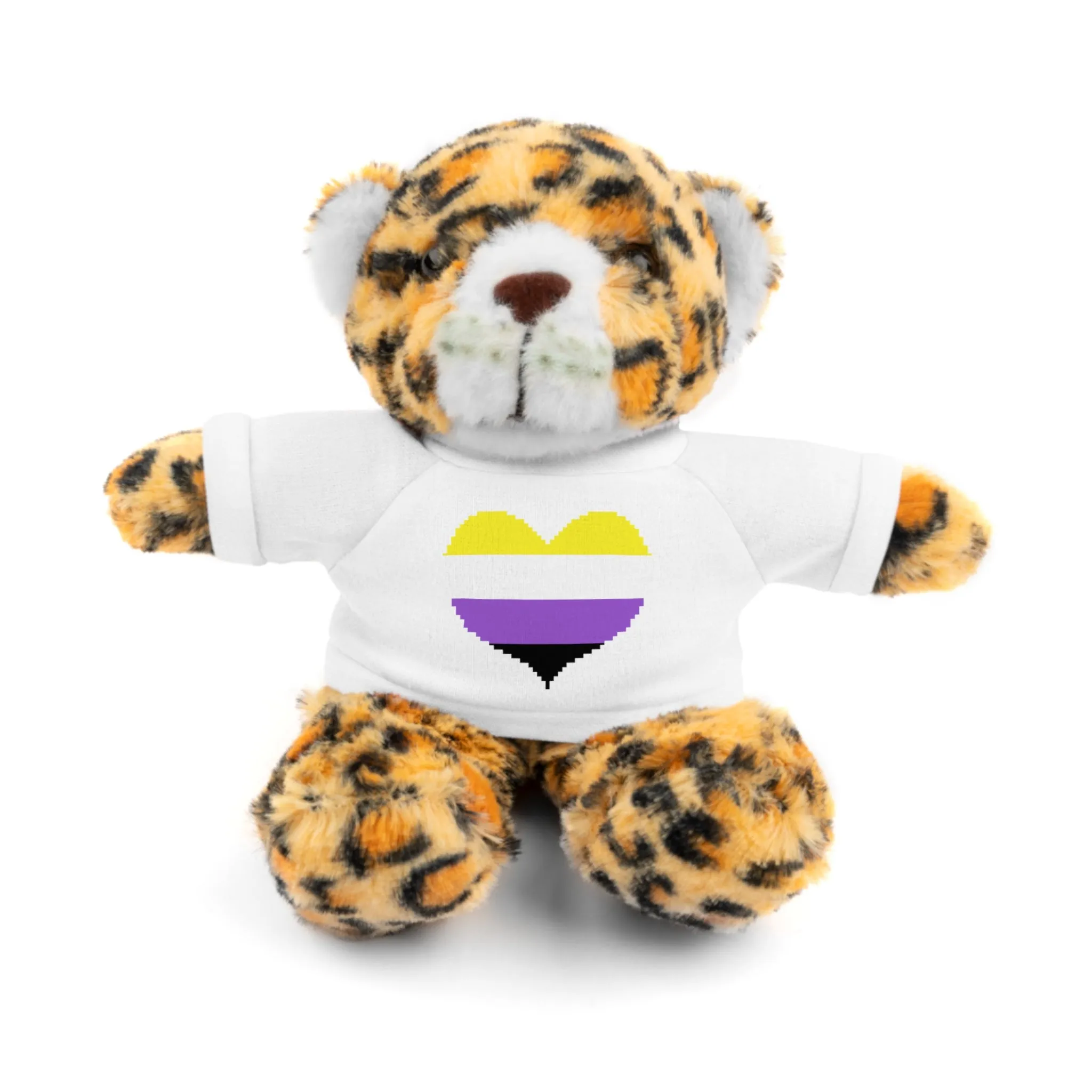 Non-Binary Heart Stuffed Animals