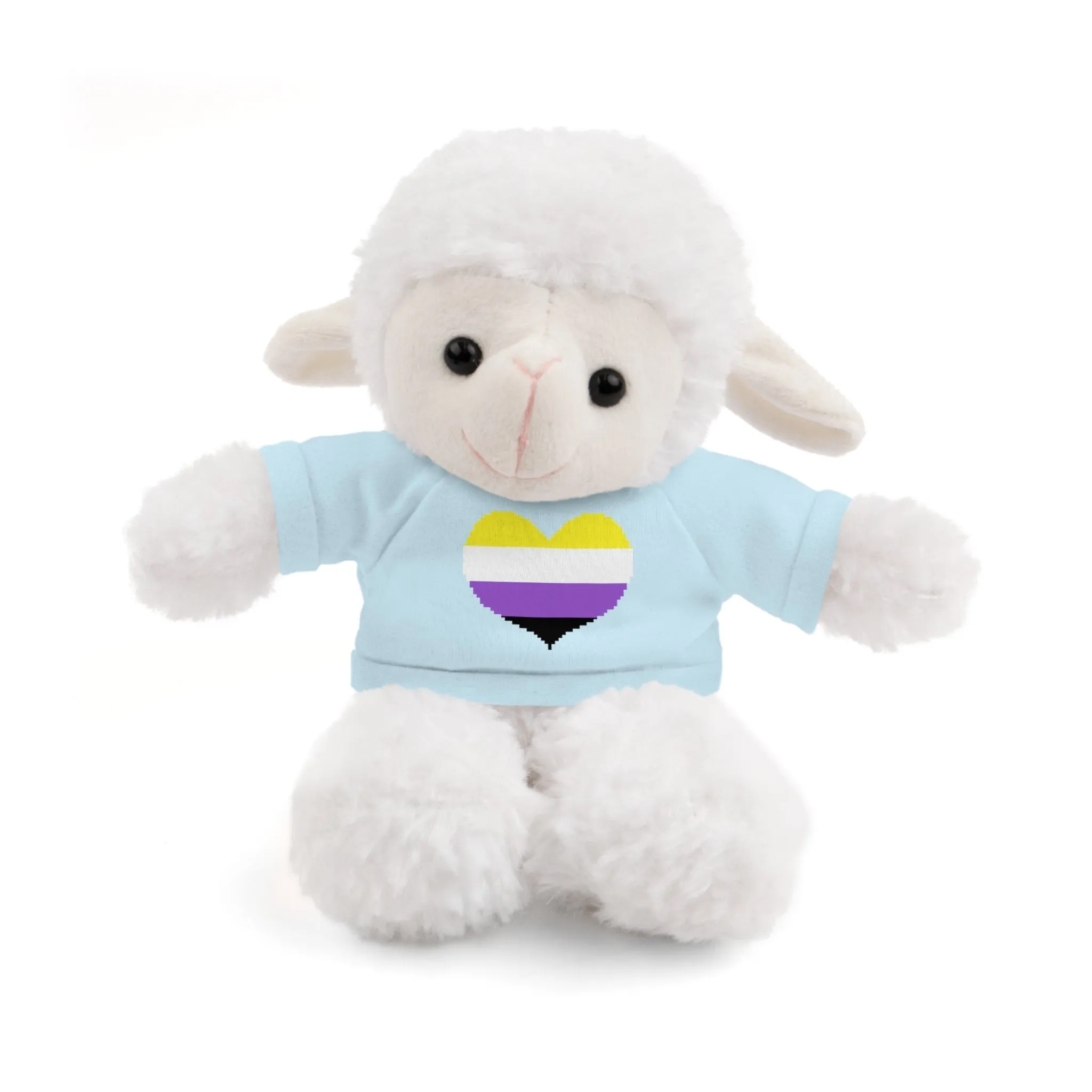 Non-Binary Heart Stuffed Animals