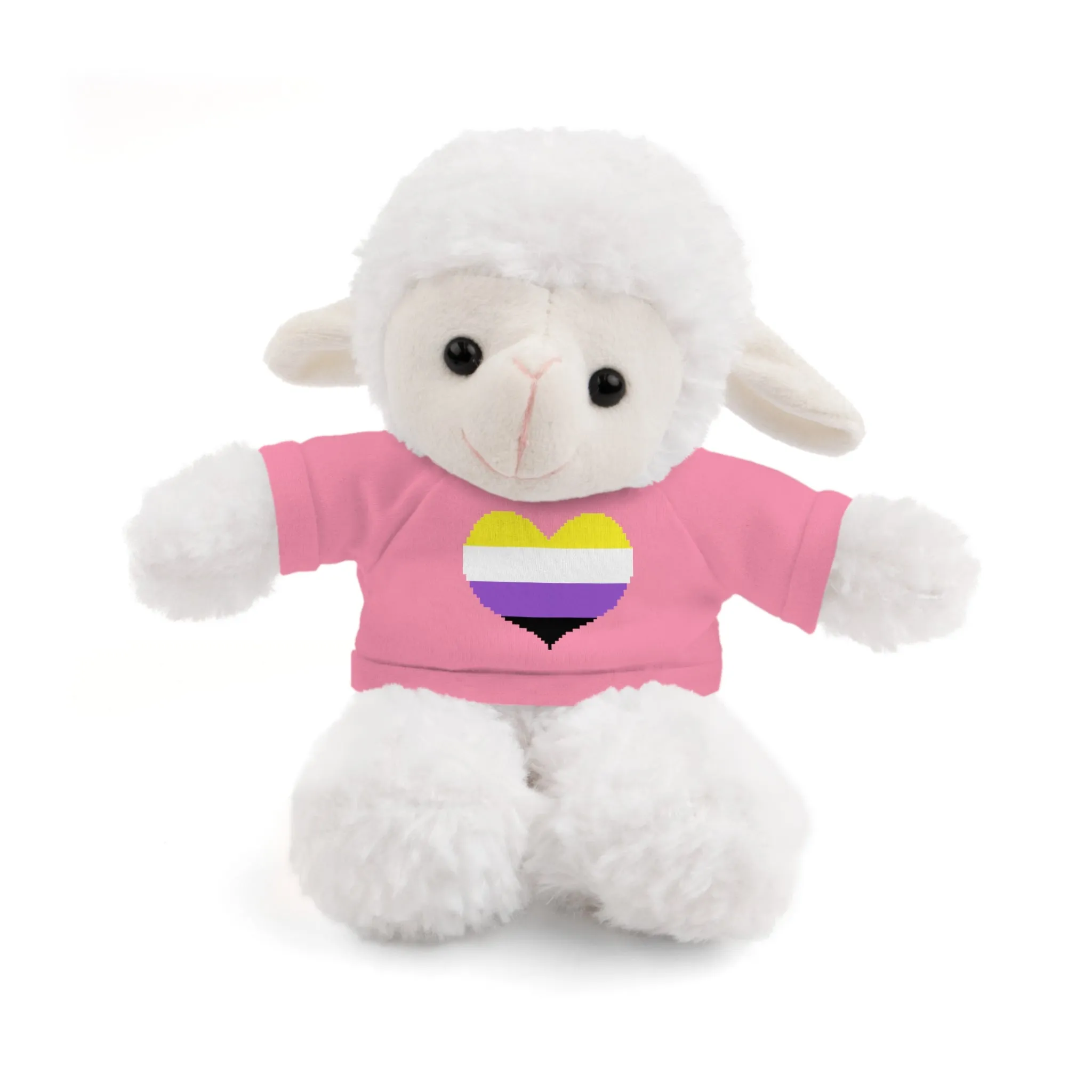 Non-Binary Heart Stuffed Animals