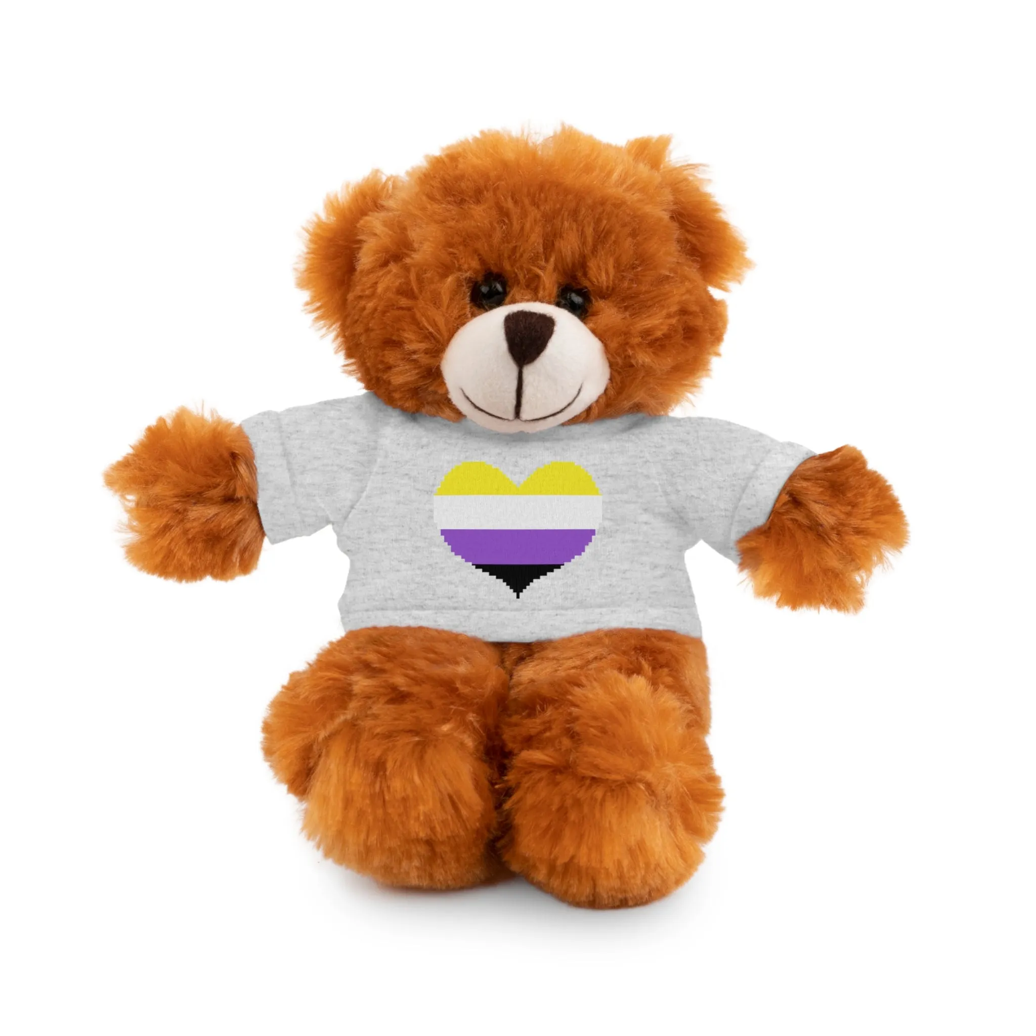 Non-Binary Heart Stuffed Animals