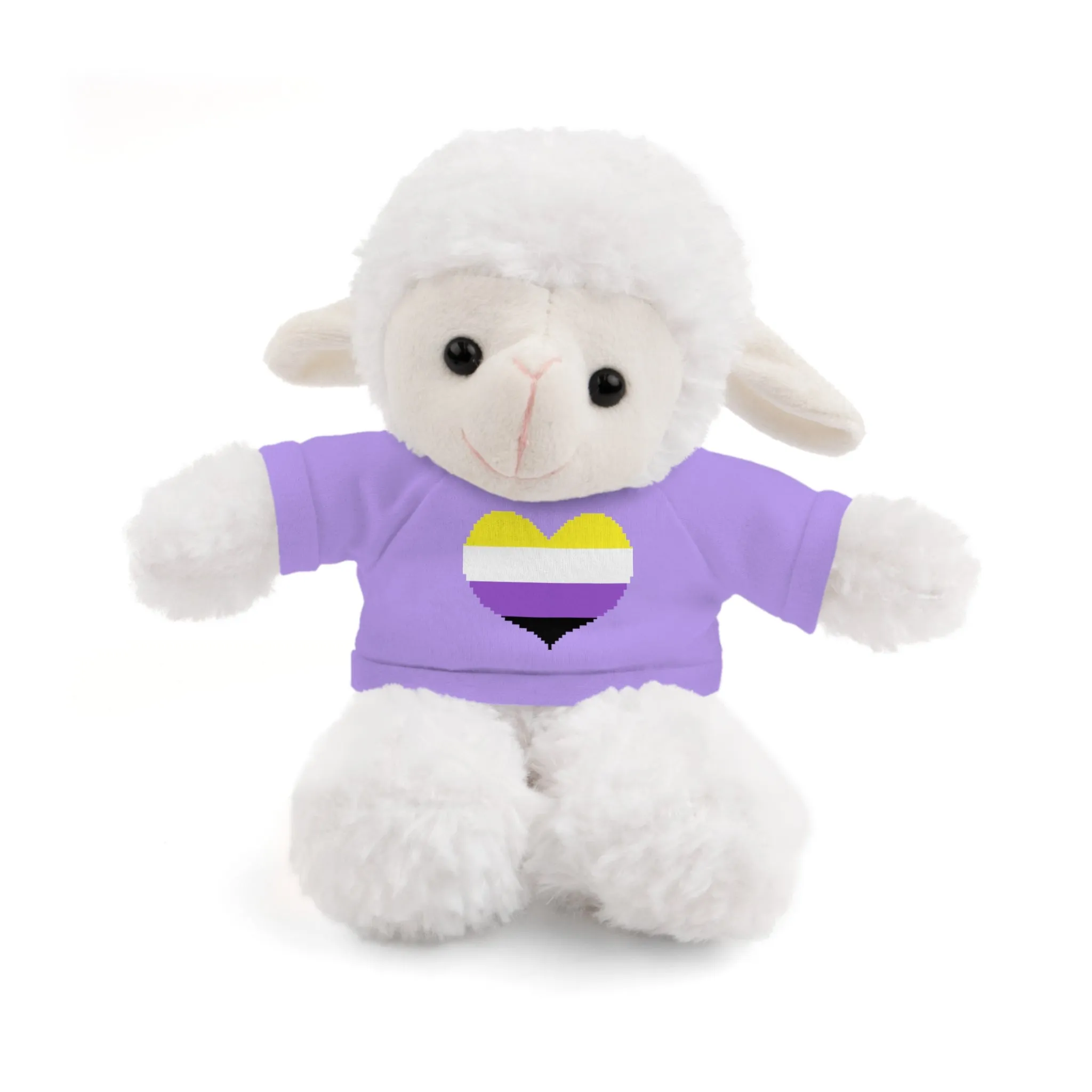 Non-Binary Heart Stuffed Animals