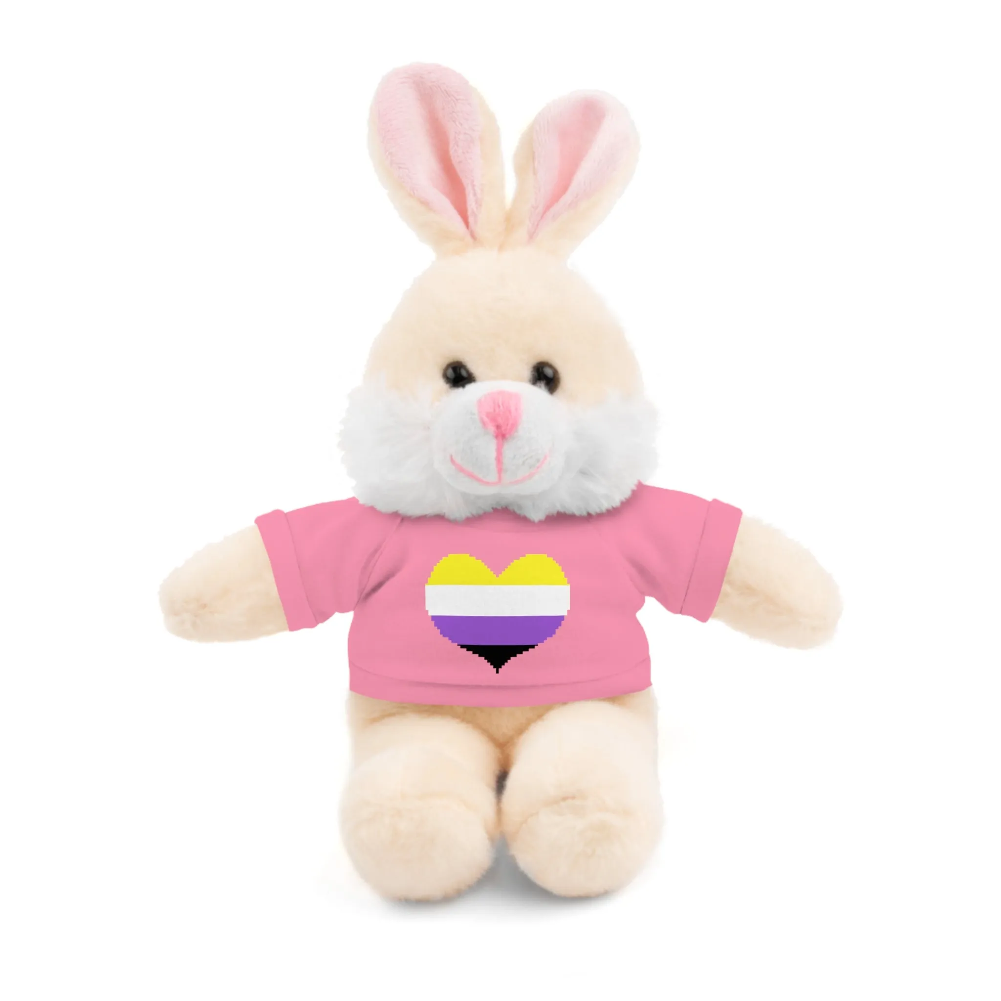 Non-Binary Heart Stuffed Animals
