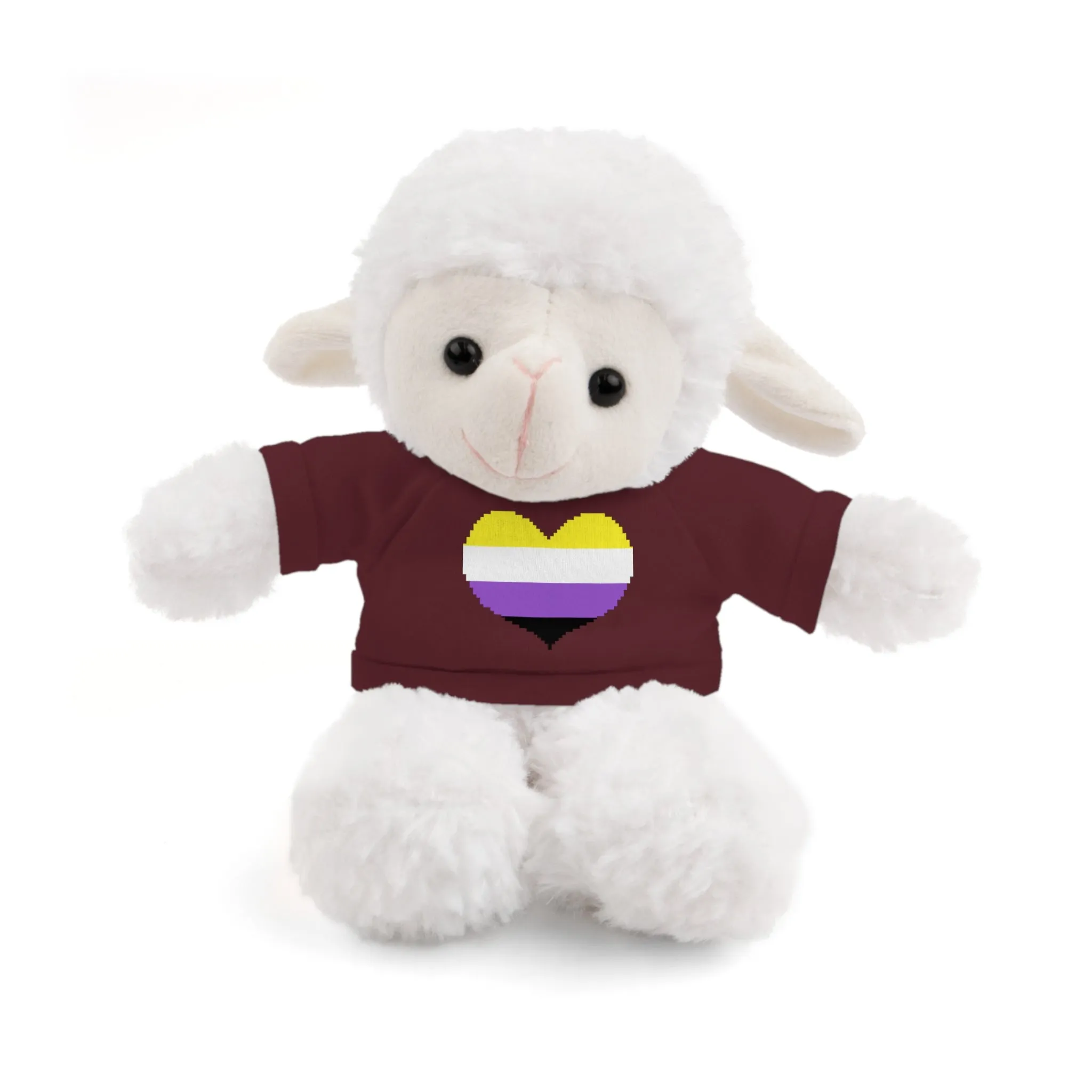 Non-Binary Heart Stuffed Animals