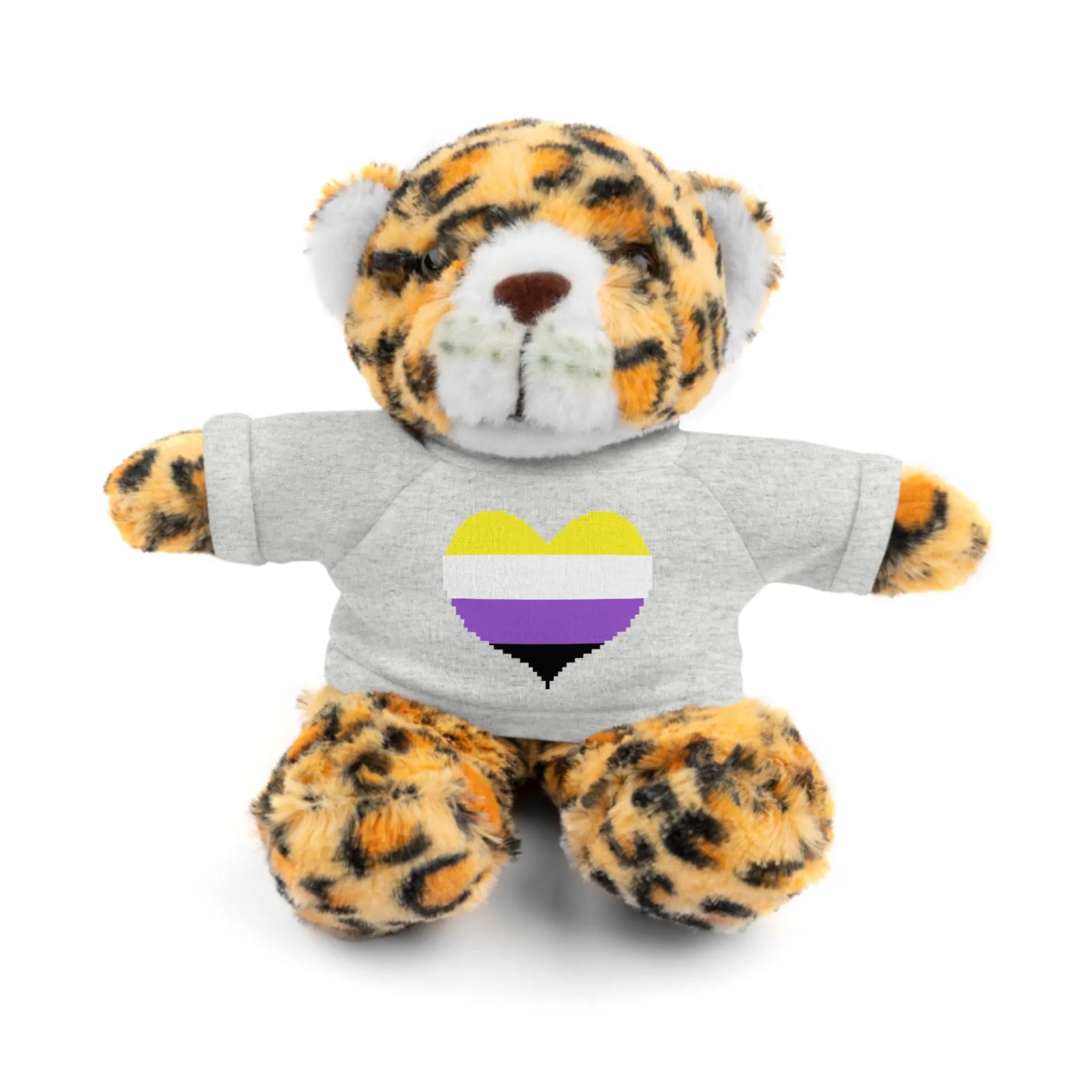 Non-Binary Heart Stuffed Animals