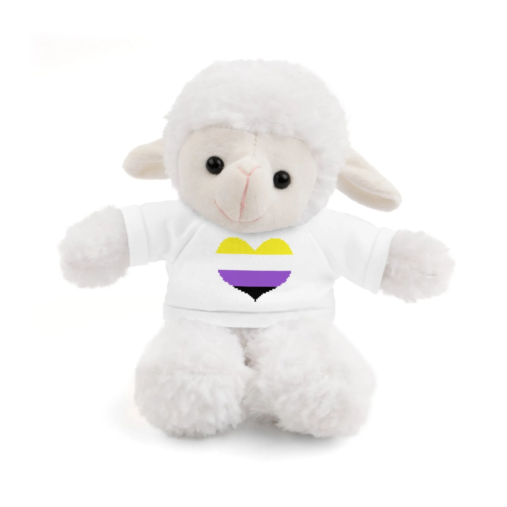 Non-Binary Heart Stuffed Animals