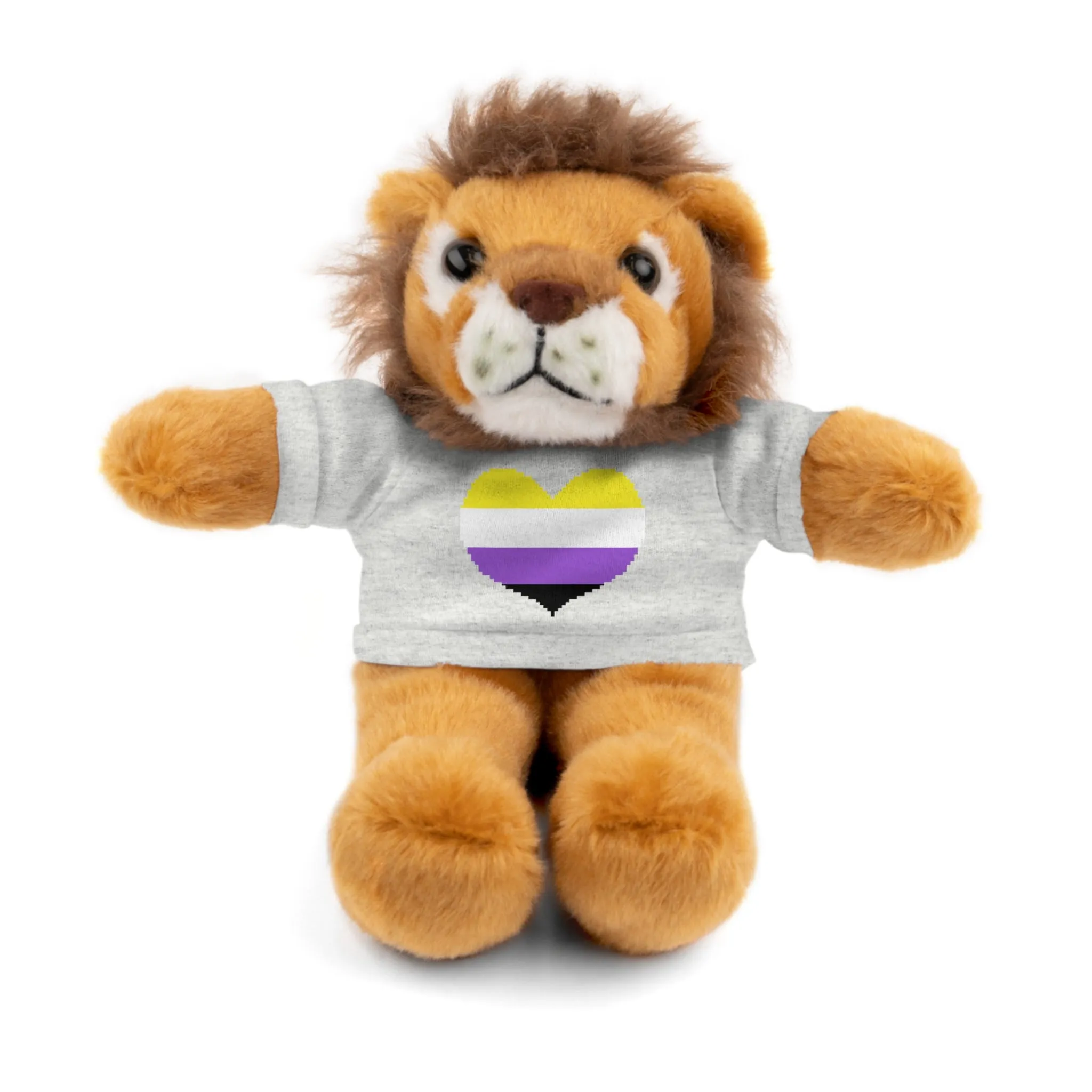 Non-Binary Heart Stuffed Animals