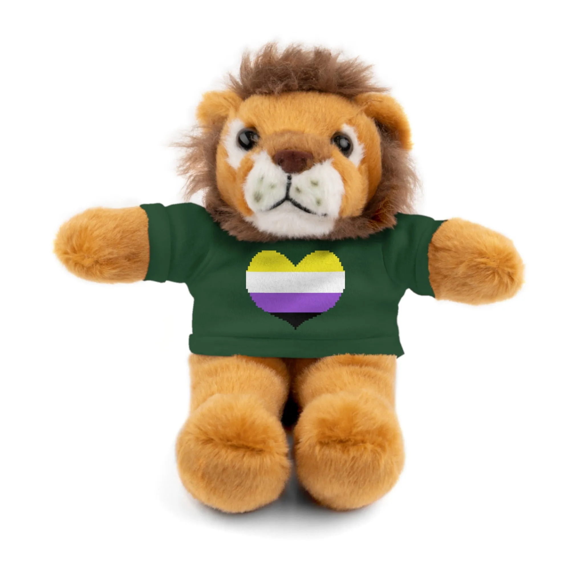 Non-Binary Heart Stuffed Animals