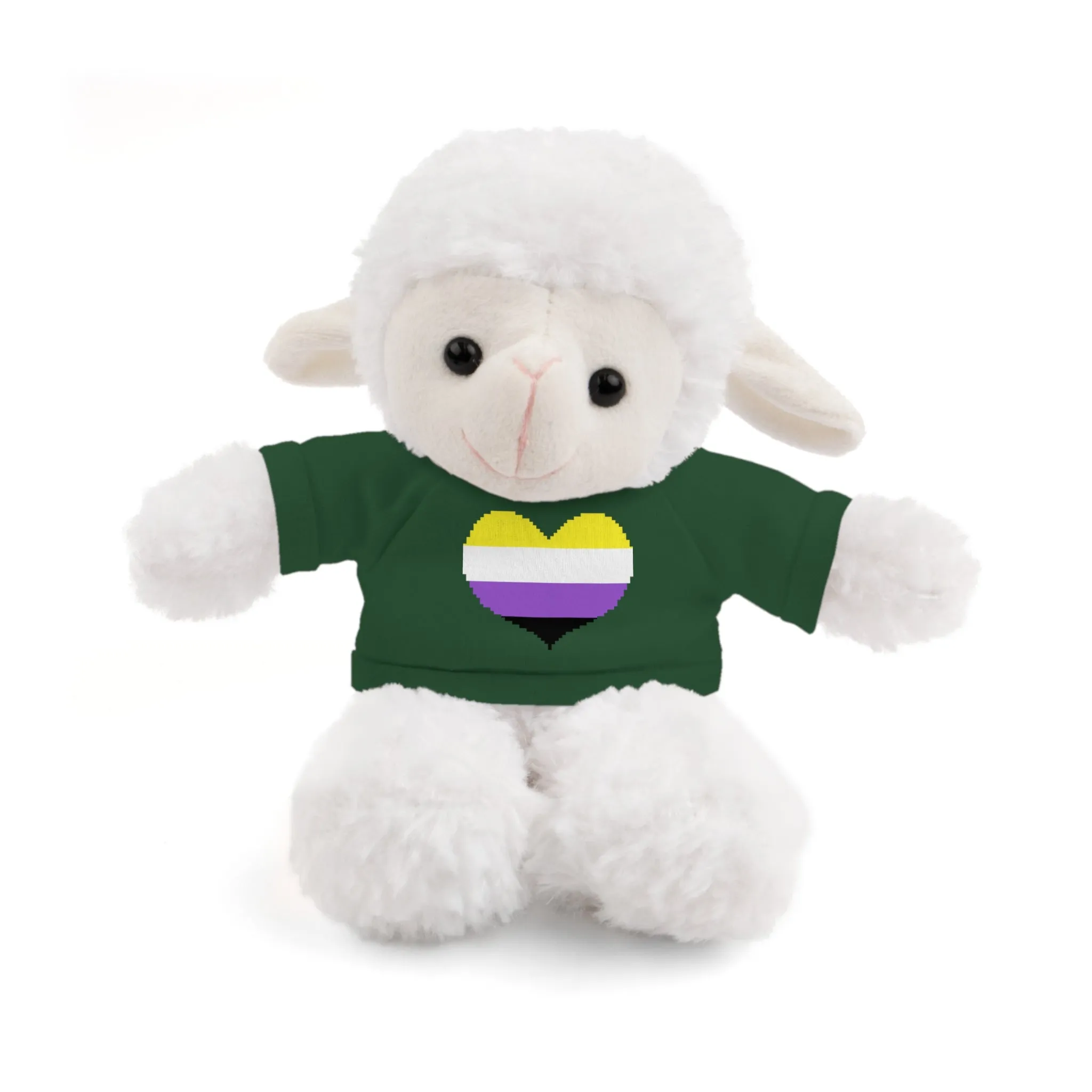 Non-Binary Heart Stuffed Animals