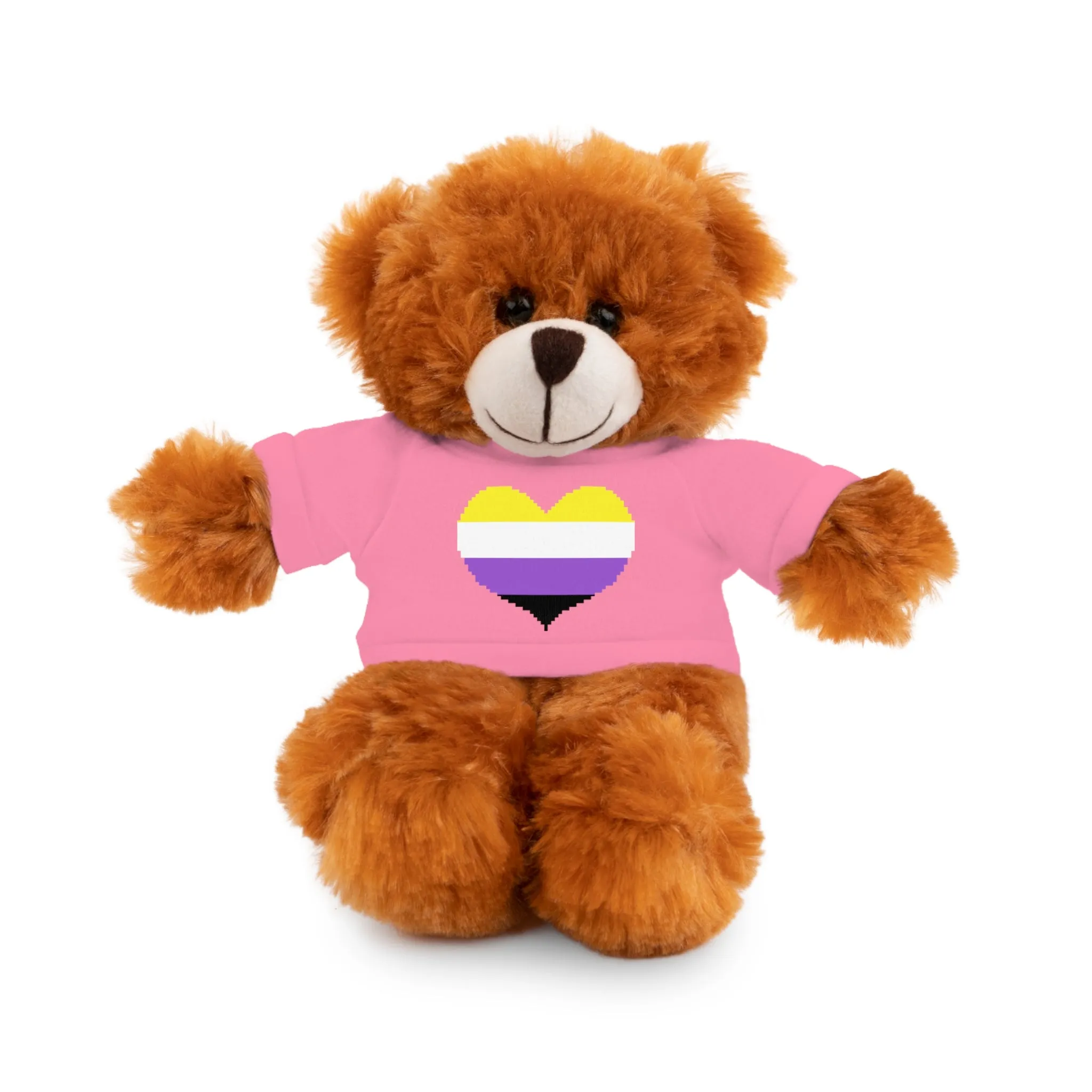 Non-Binary Heart Stuffed Animals