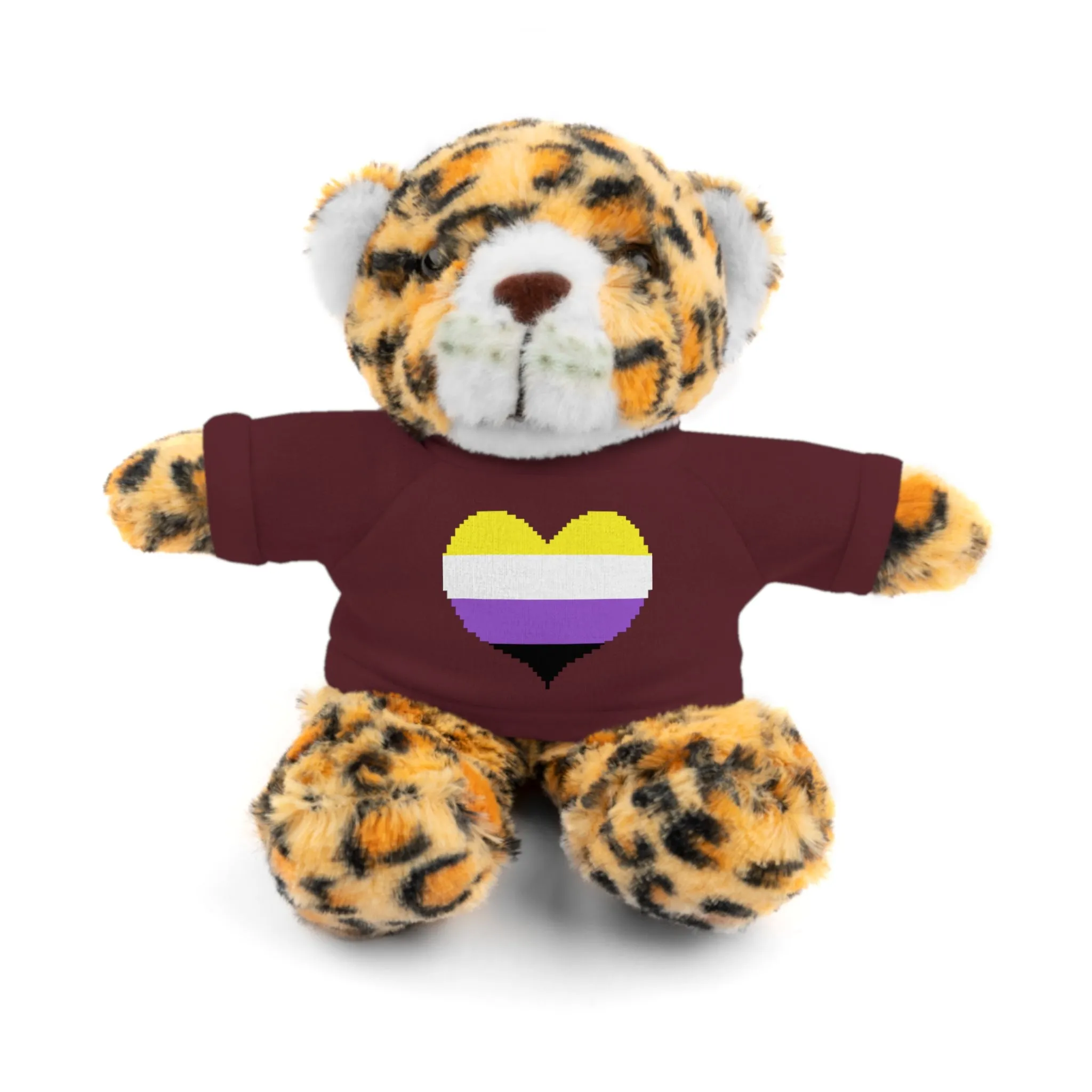 Non-Binary Heart Stuffed Animals