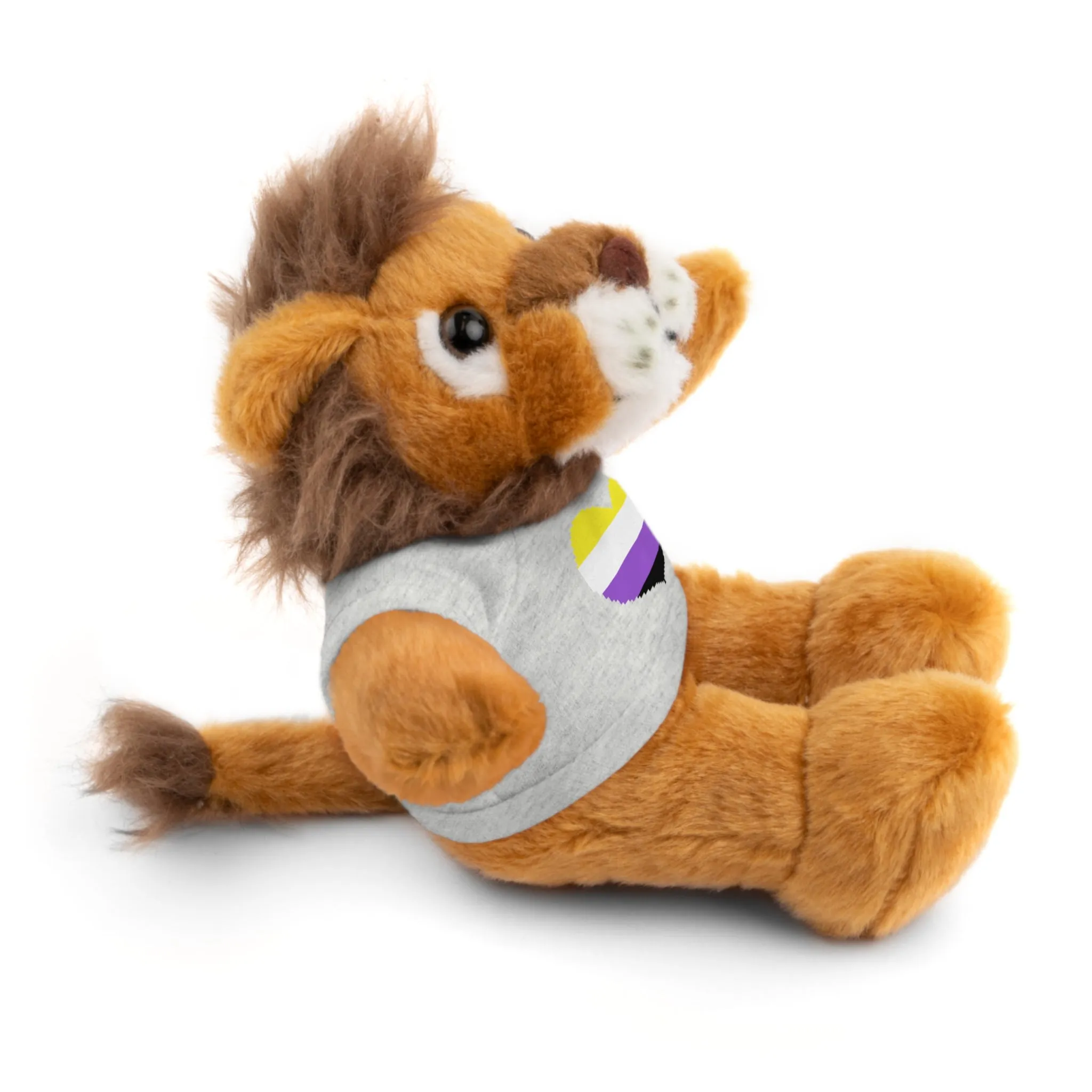 Non-Binary Heart Stuffed Animals