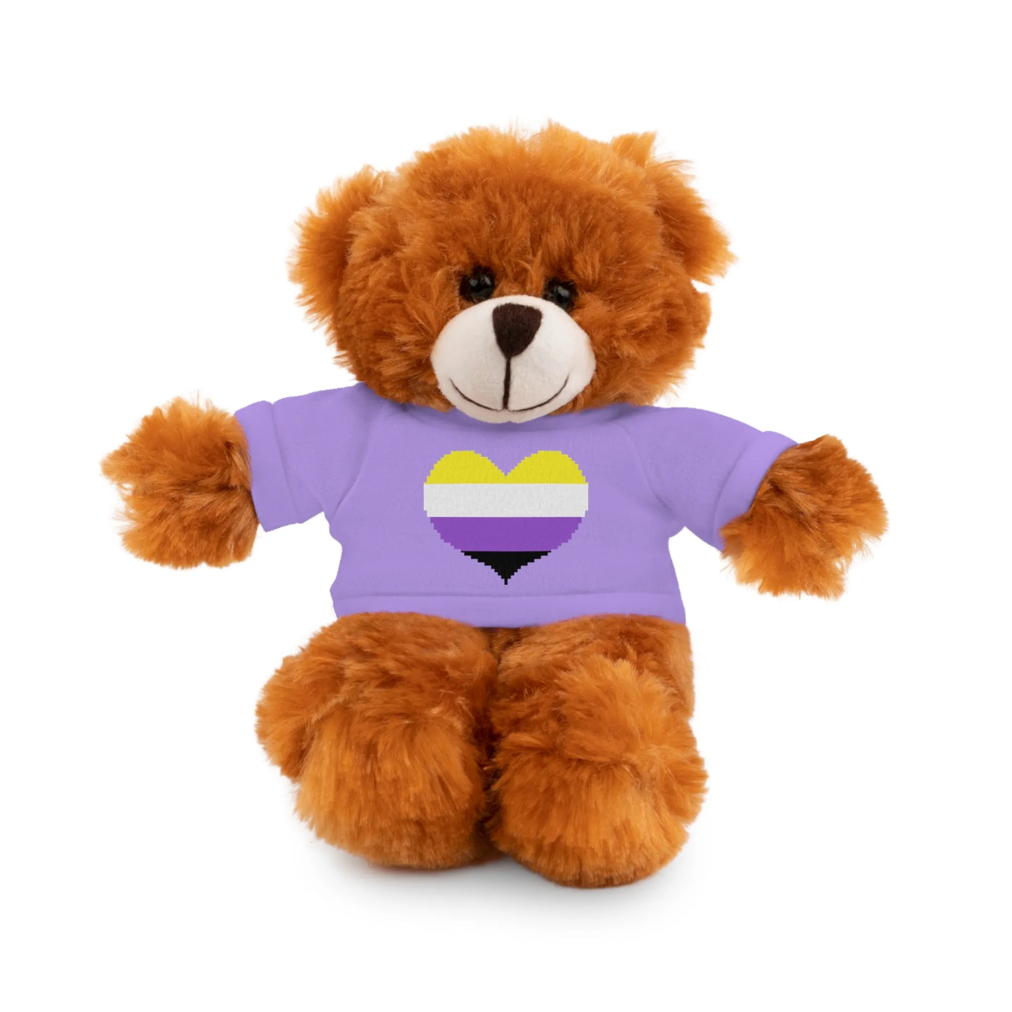 Non-Binary Heart Stuffed Animals