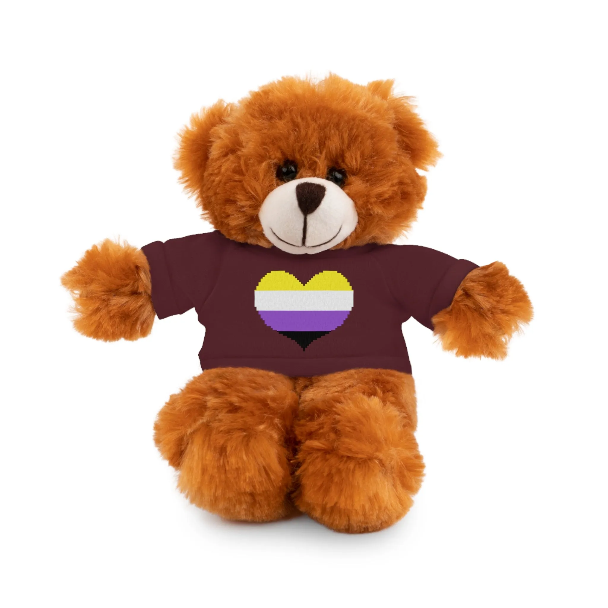 Non-Binary Heart Stuffed Animals