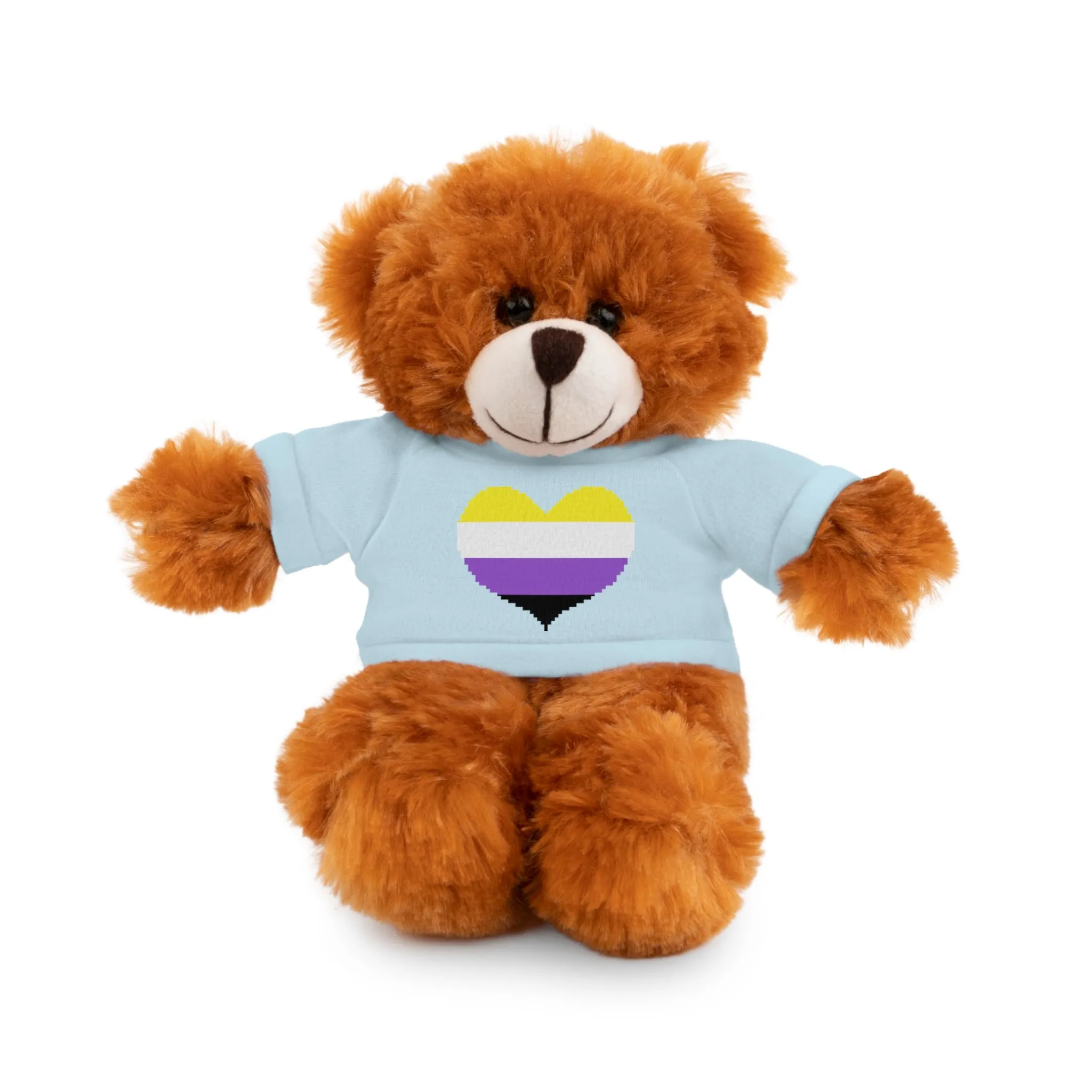 Non-Binary Heart Stuffed Animals