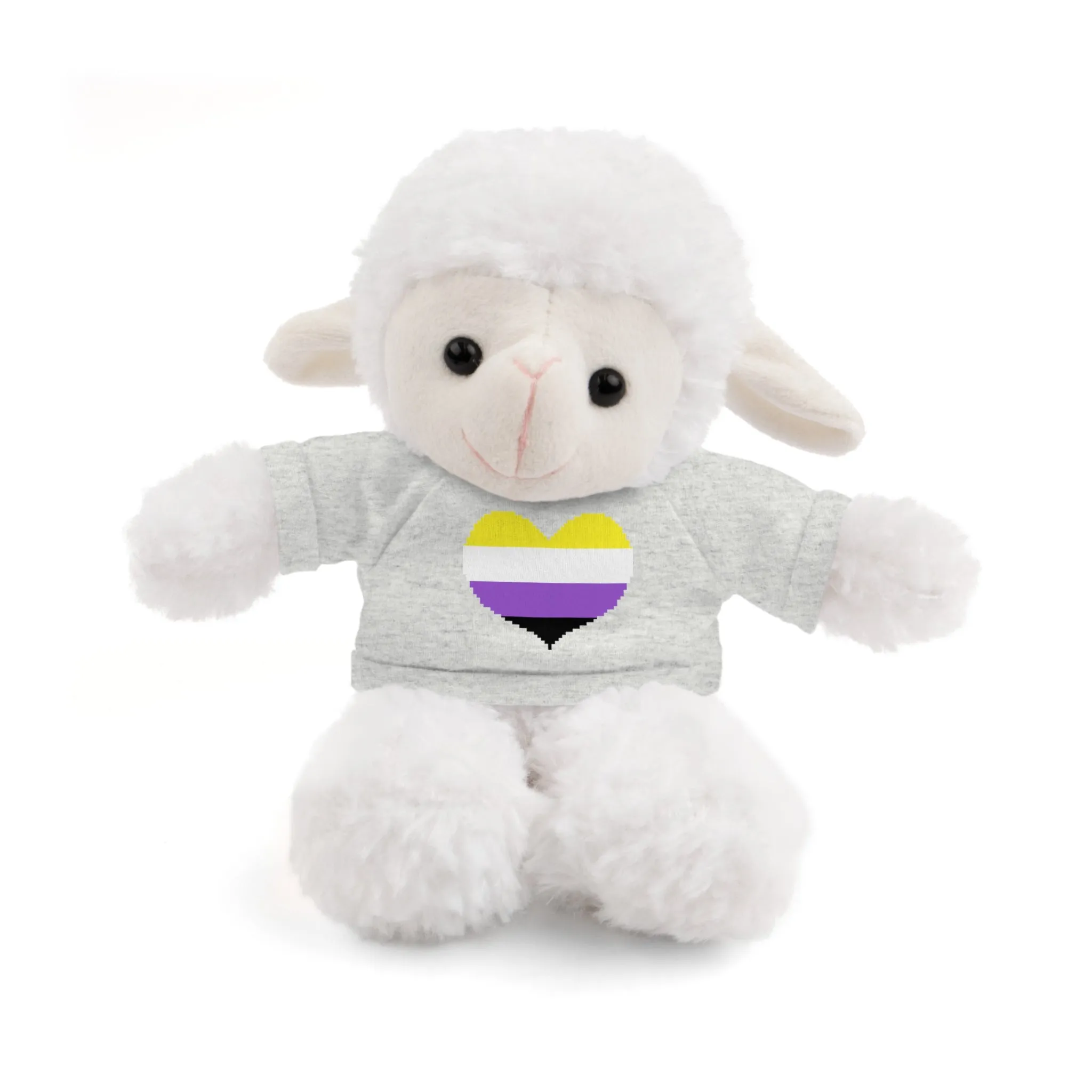 Non-Binary Heart Stuffed Animals