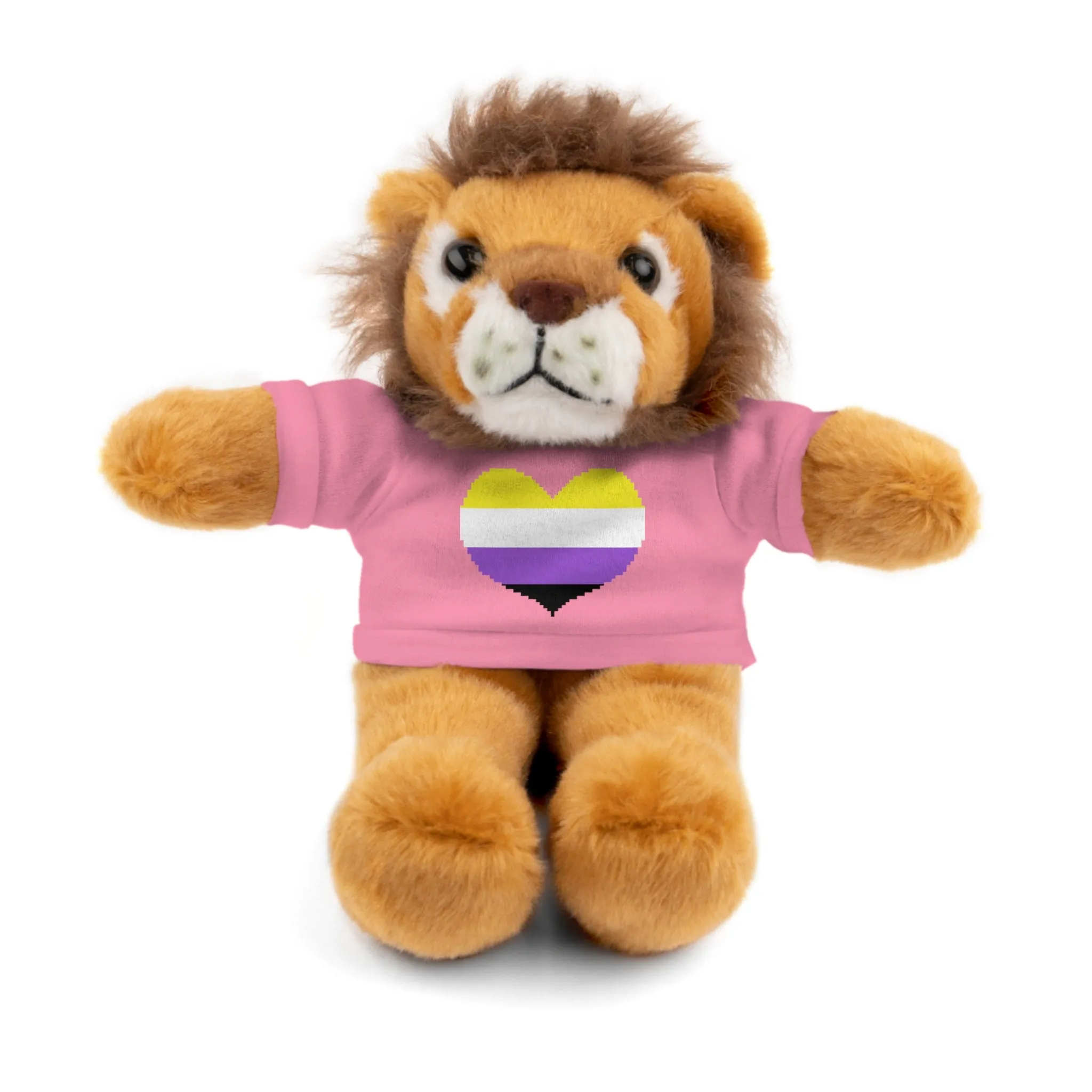 Non-Binary Heart Stuffed Animals