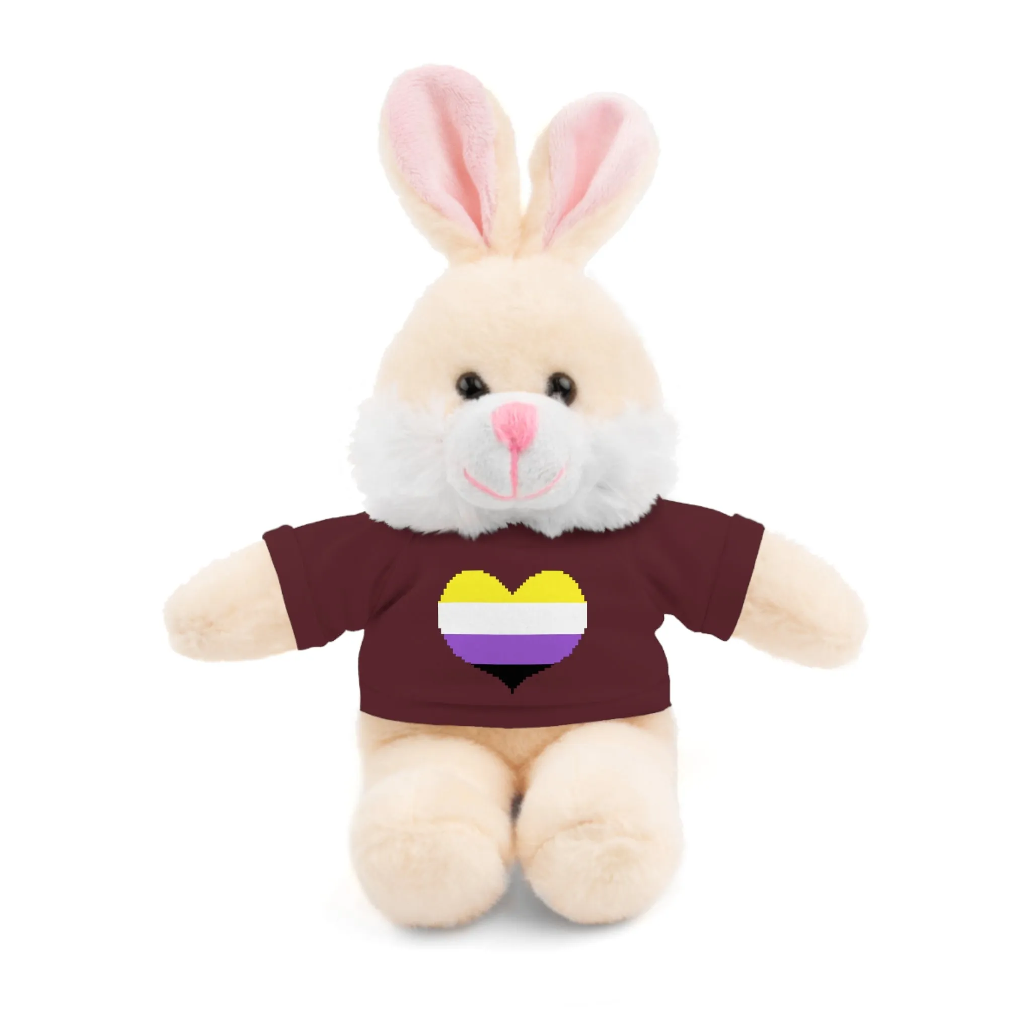 Non-Binary Heart Stuffed Animals
