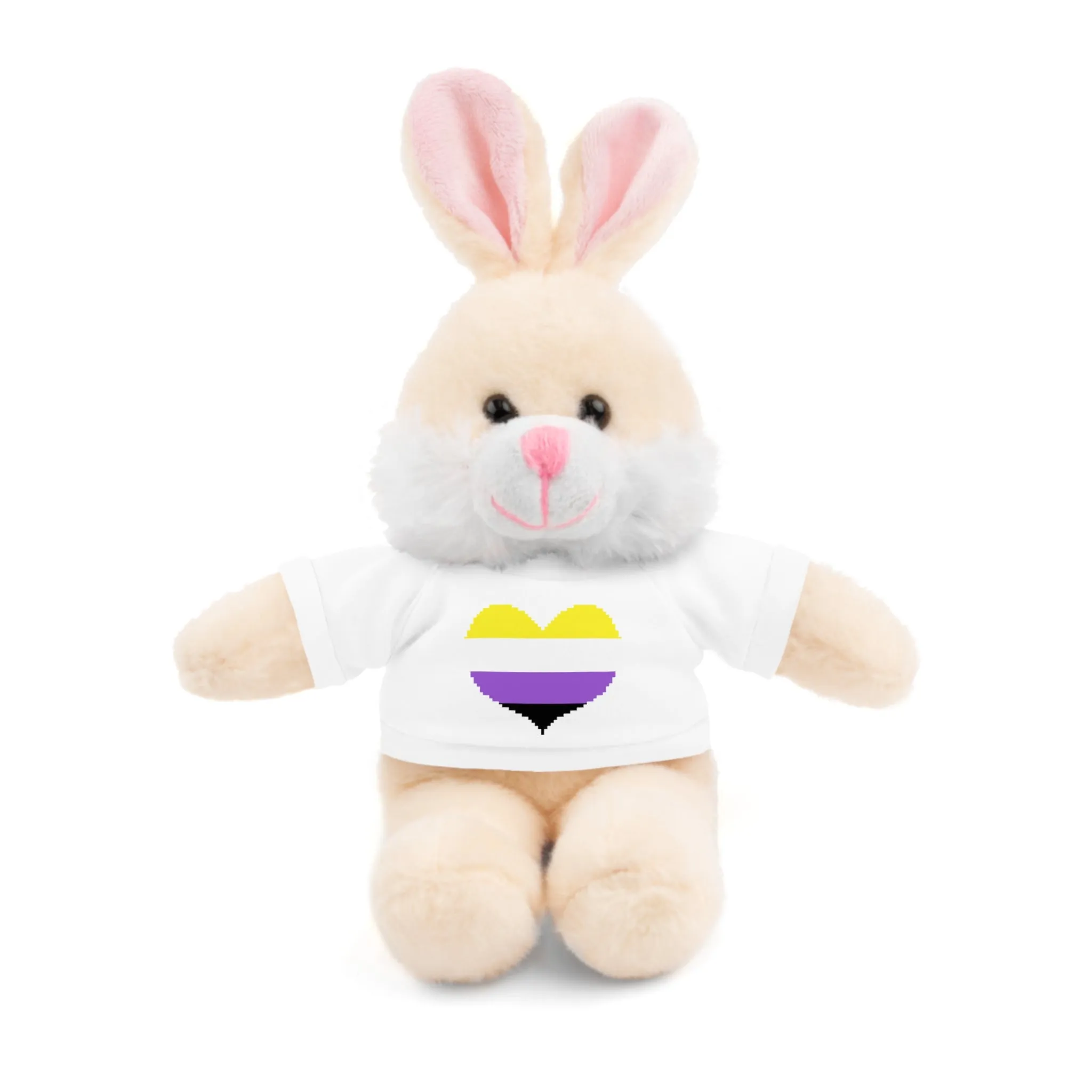 Non-Binary Heart Stuffed Animals