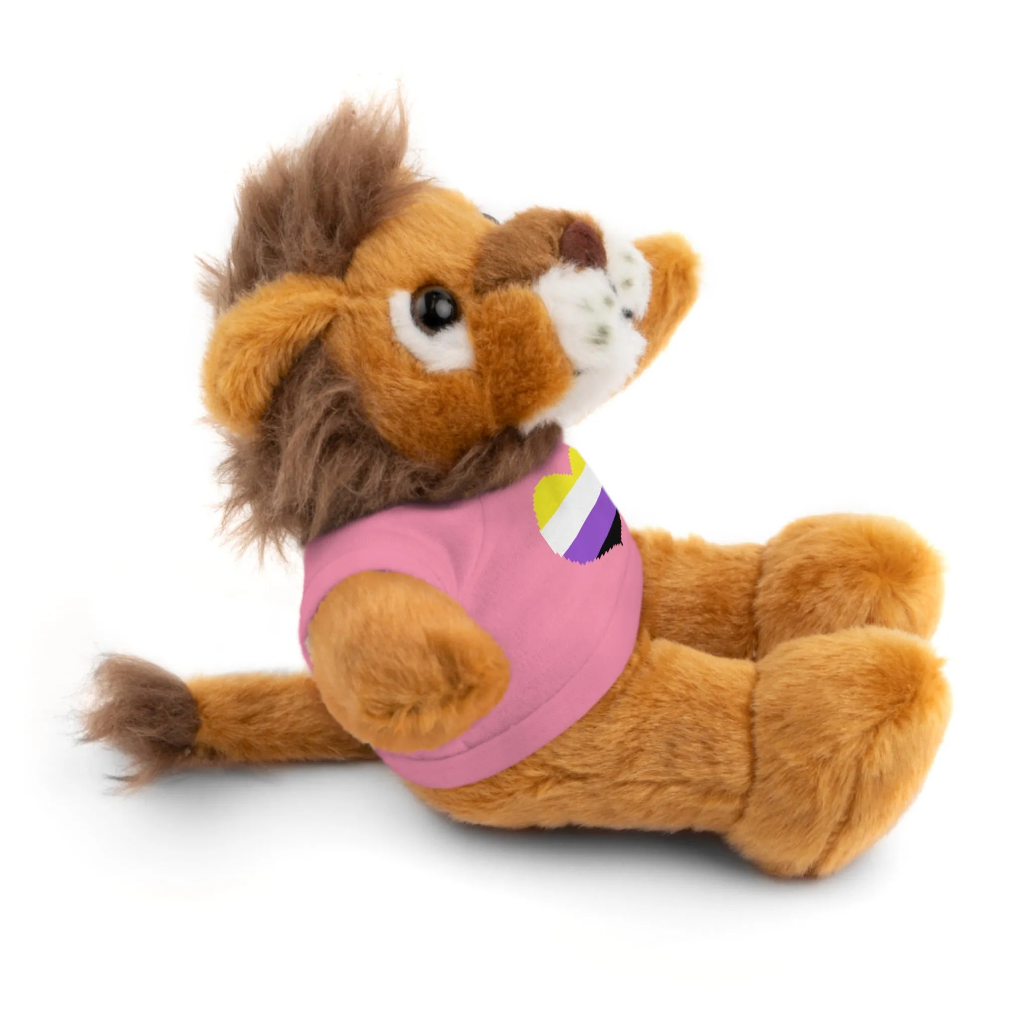 Non-Binary Heart Stuffed Animals