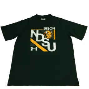 North Dakota State Bison Under Armour HeatGear Loose Dark Green SS T-Shirt (L)