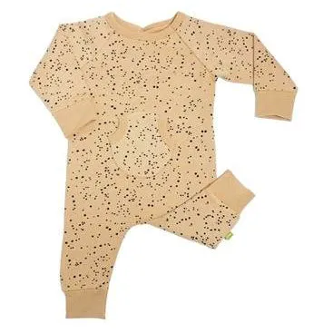 Nui Organics Organic Cotton Fleece Romper - Toffee