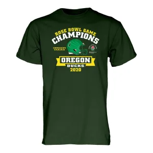 Oregon Ducks 2020 CFP Rose Bowl Game Champions Green T-Shirt