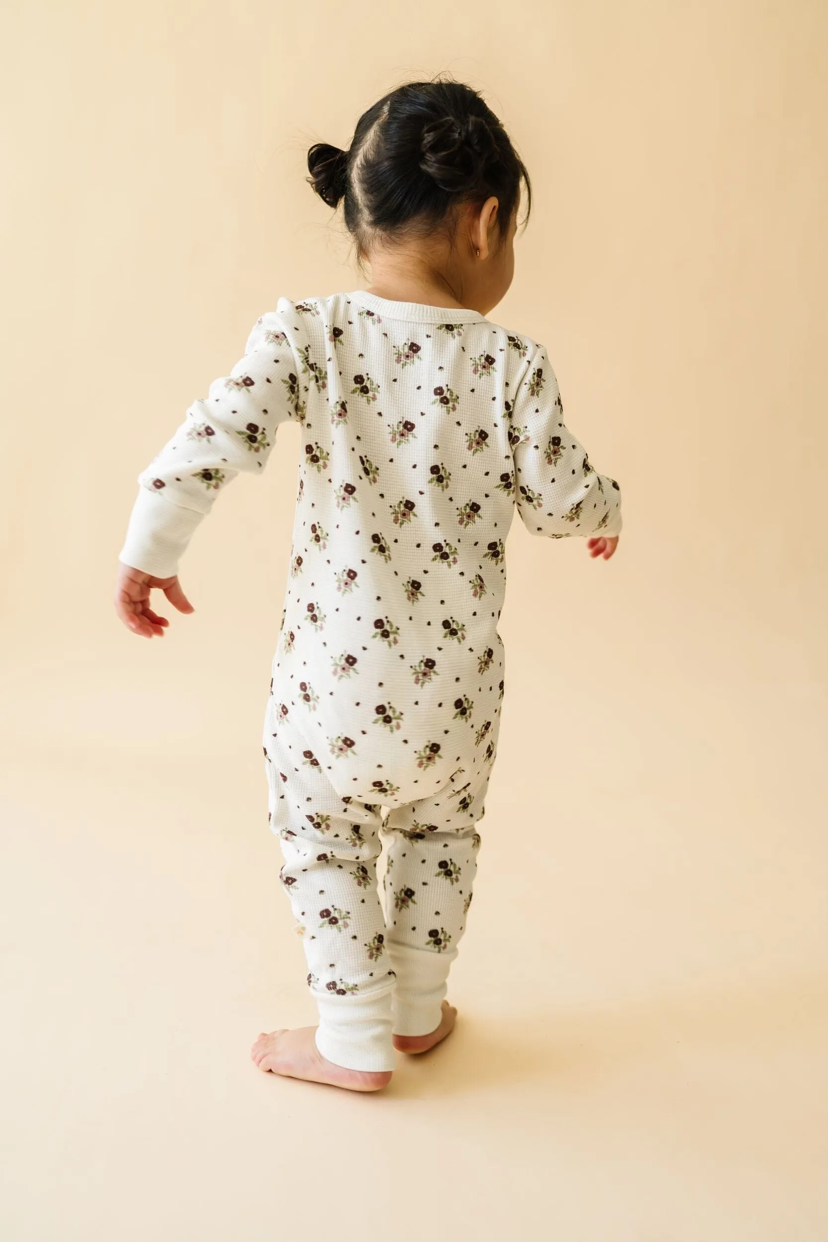 Organic 2-Way Zip Romper | Plum Ditsy