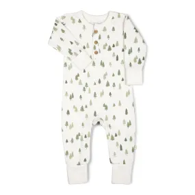 Organic Button Romper | Alpine