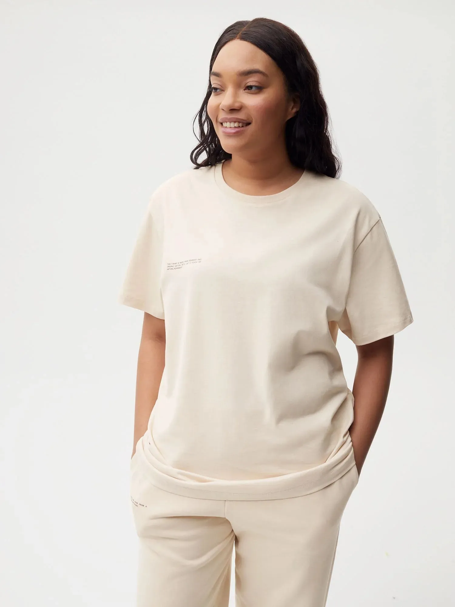 Organic Cotton T-shirt with C-FIBER™ Core—sand