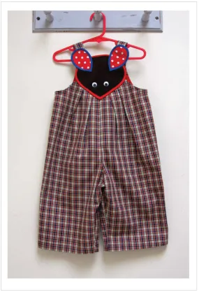 Overalls, Shortalls, Romper pdf sewing pattern for baby & toddler sizes 9 mths to 4 yrs.